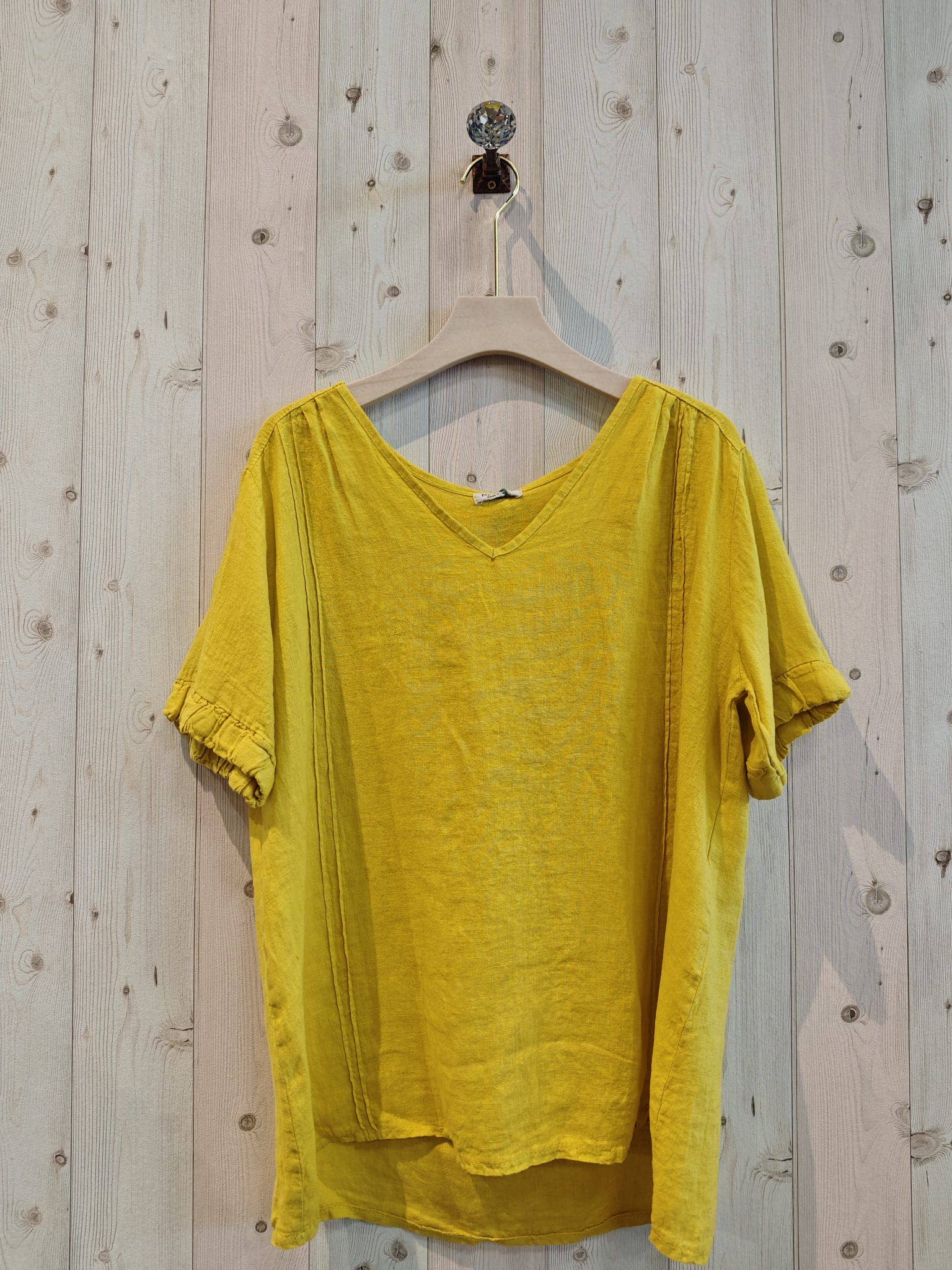 REF 17551 BLOUSE ELASTIC SLEEVE 100% LINEN