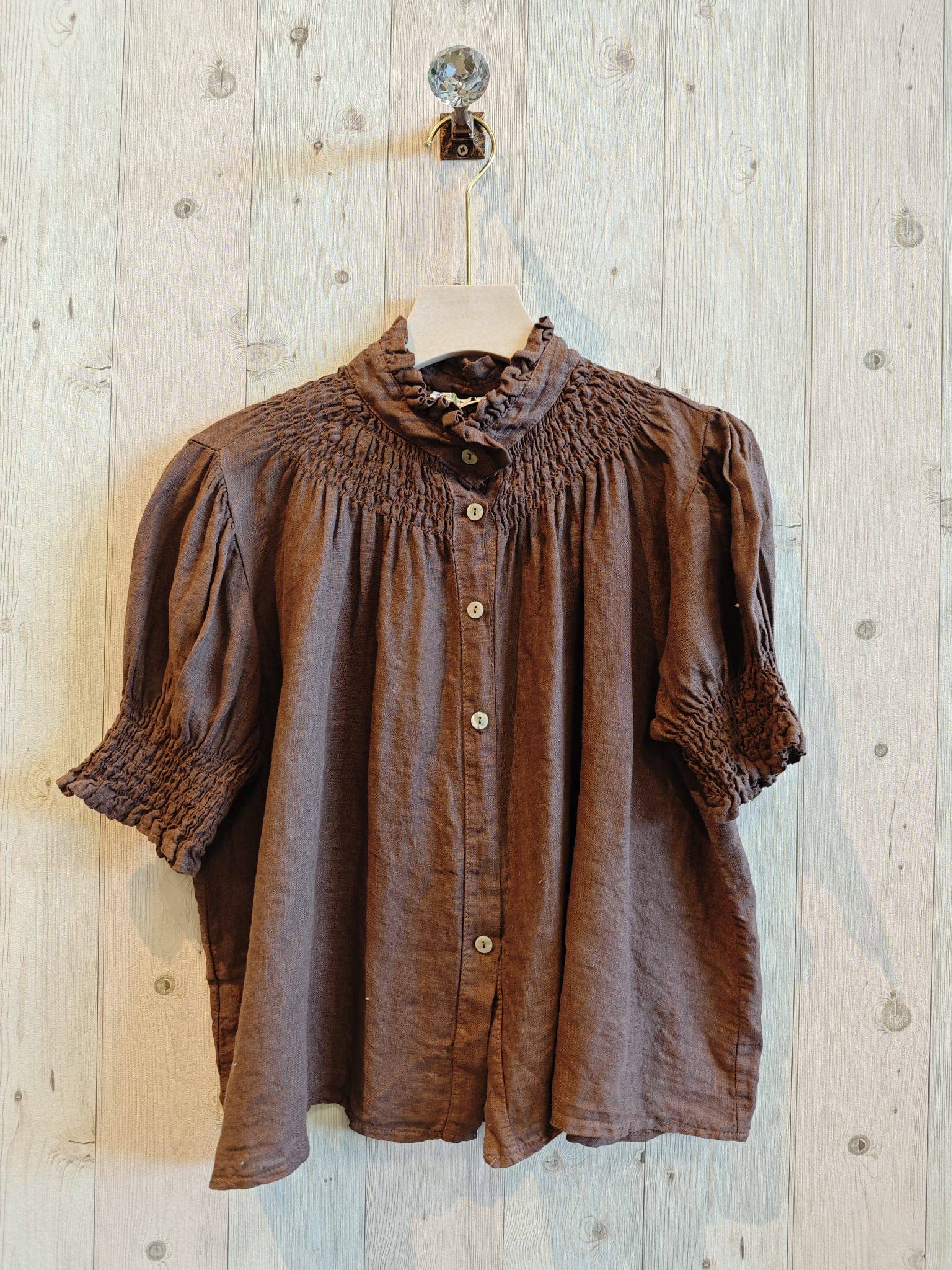 REF 12133 BLOUSE ELASTIC LINEN 100%
