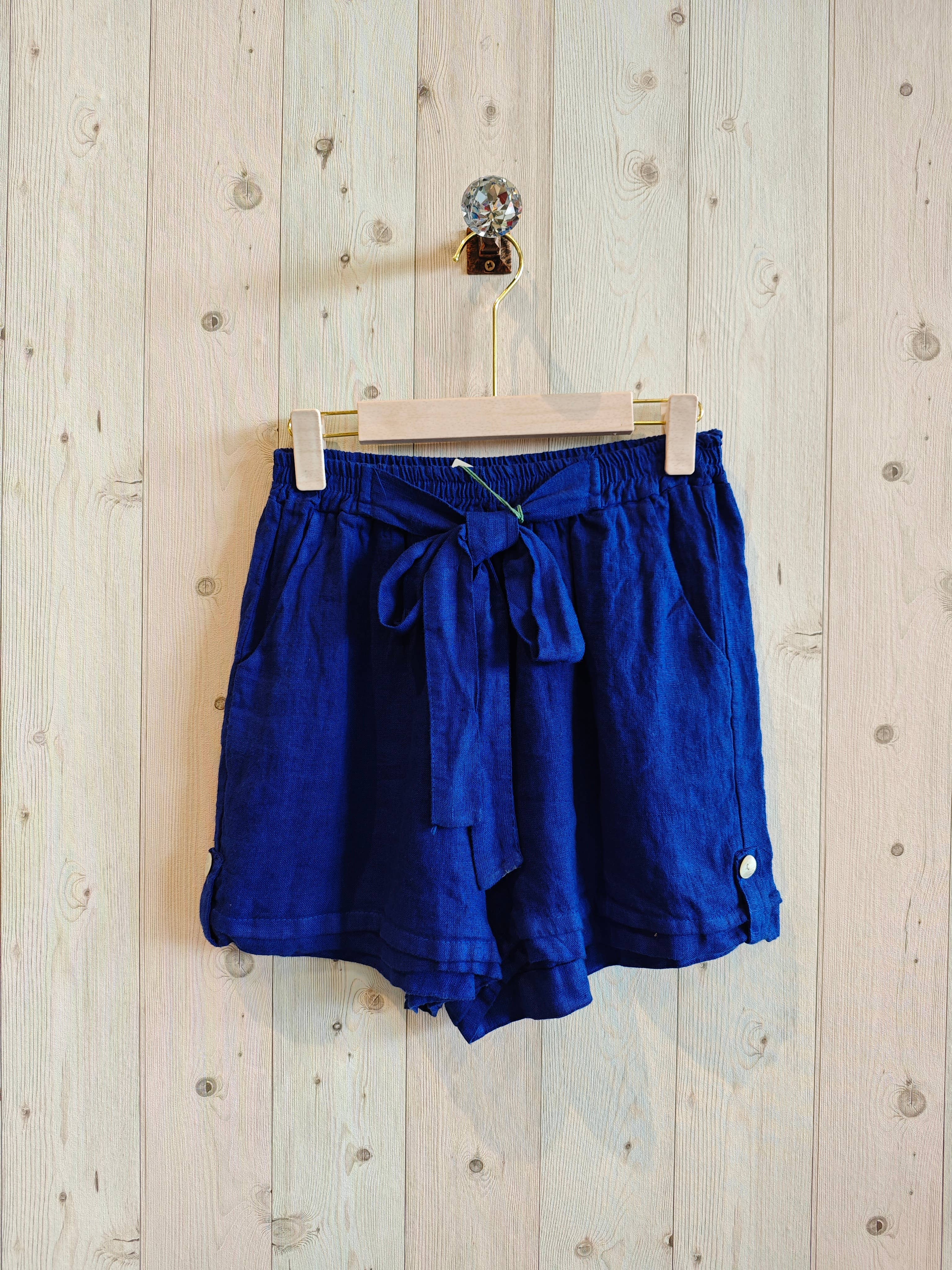 REF 6385 100% LINEN RIBBON SHORTS