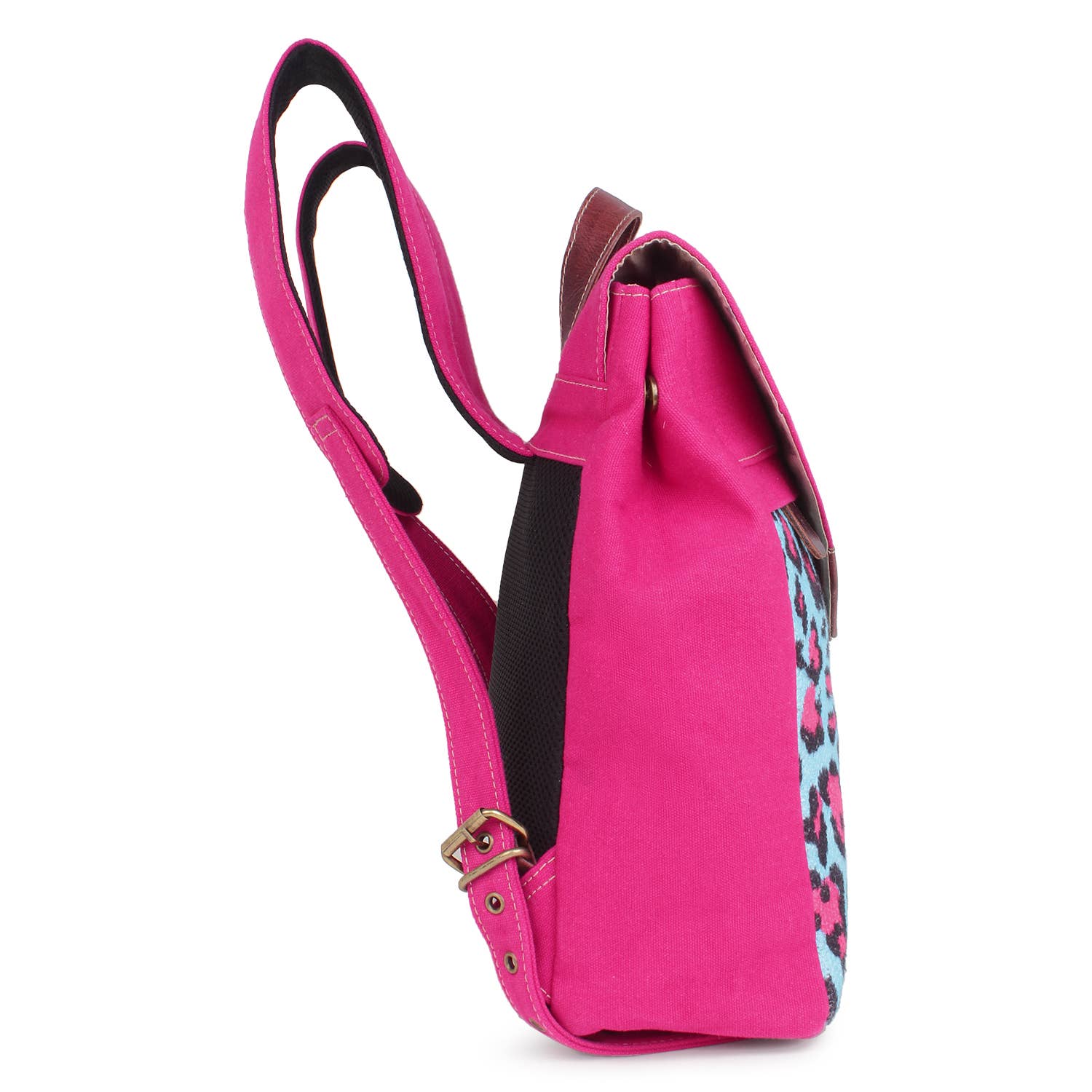 Up-cycled Canvas, Rug & Leather Women's Backpack