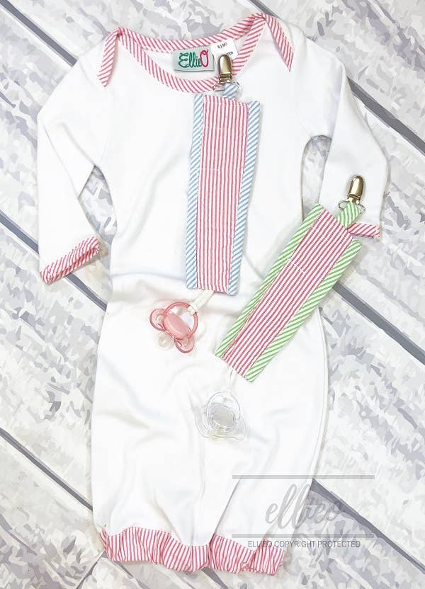 Seersucker Baby Infant Gown