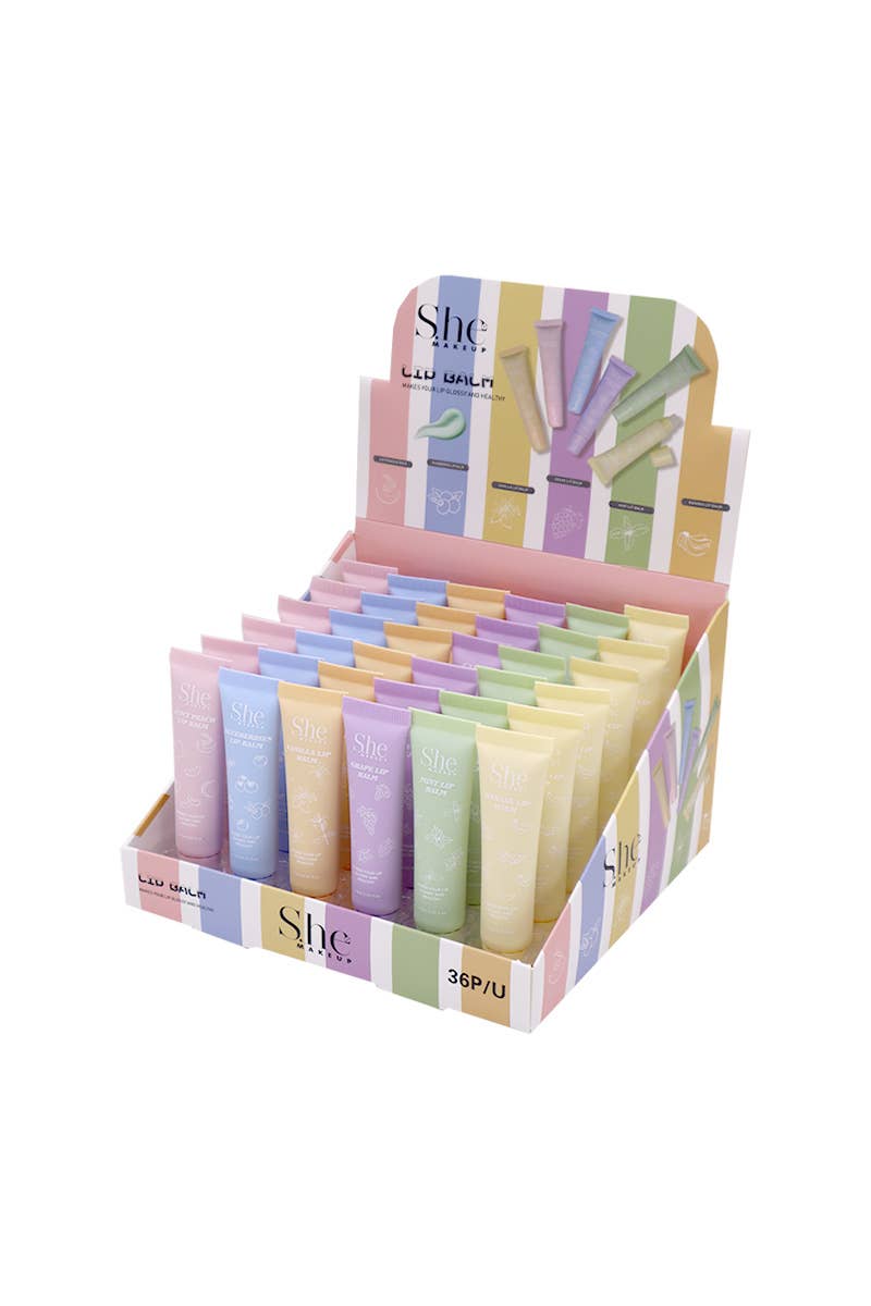 SHE LG14 Fruit-flavored Lip Balm - 36 pcs