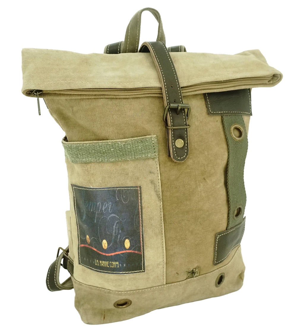 Recycled Military Tent Backpack - US MARINES