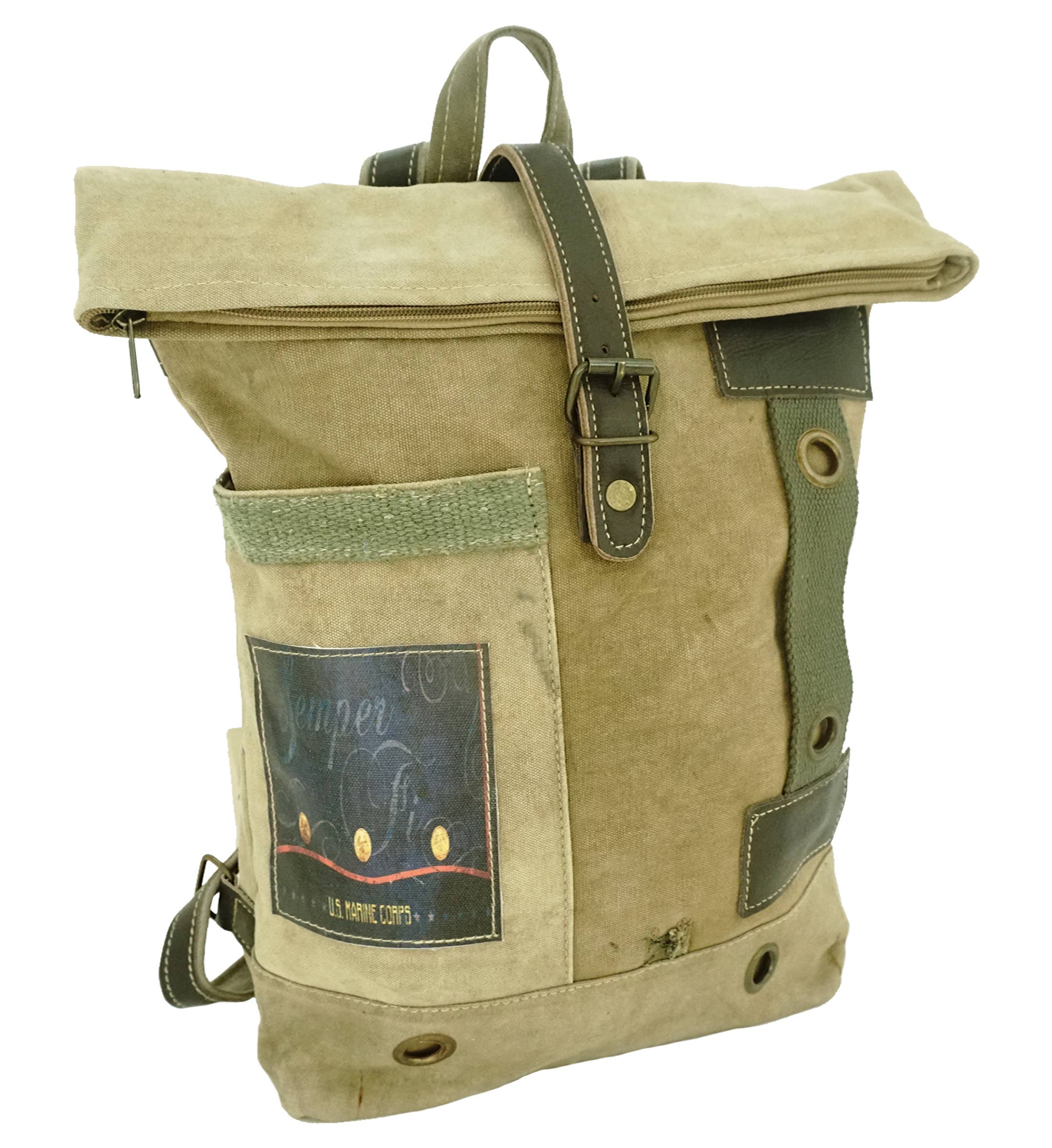 Recycled Military Tent Backpack - US MARINES