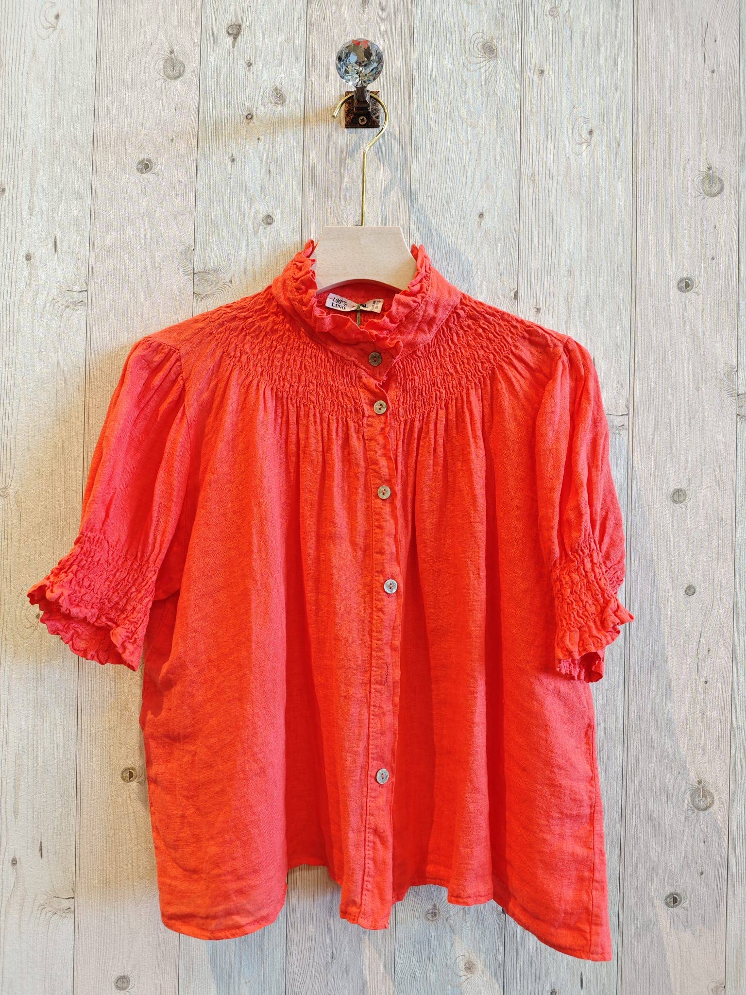 REF 12133 BLOUSE ELASTIC LINEN 100%