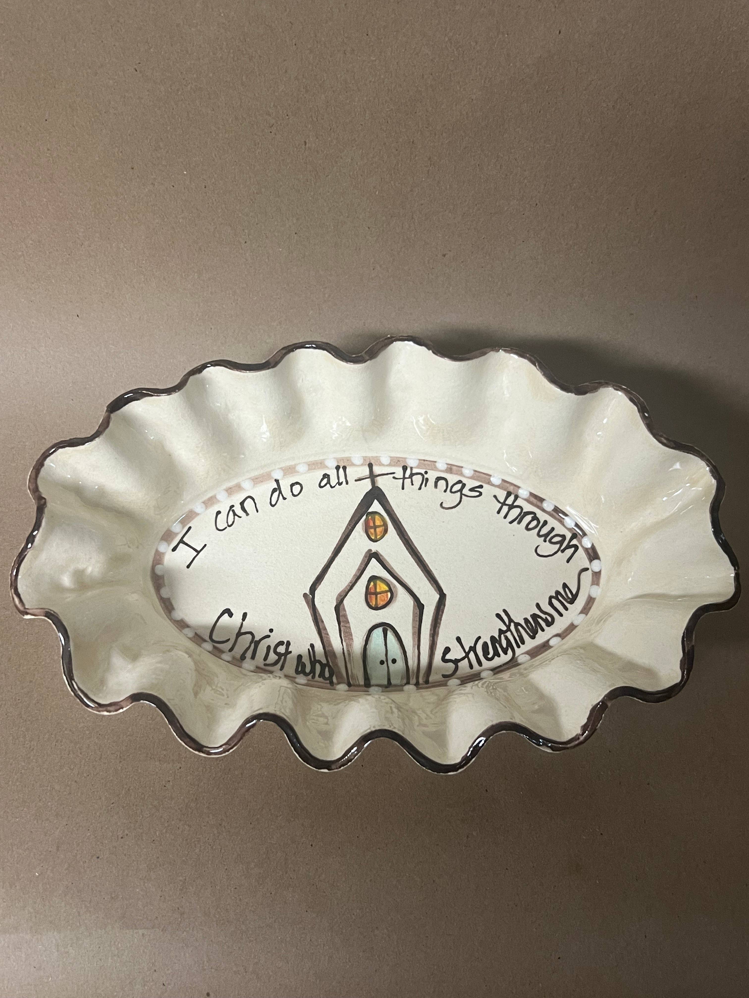 Oval Bowl ("I can do all things")