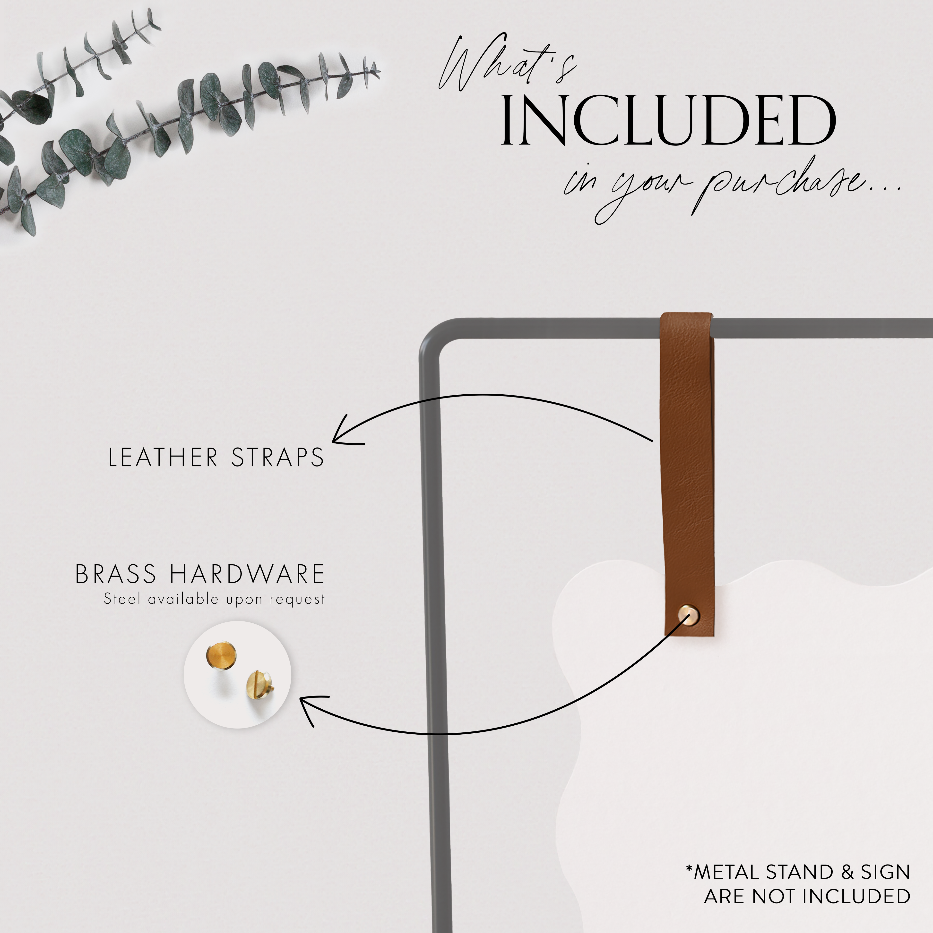 Leather Signage Hanger