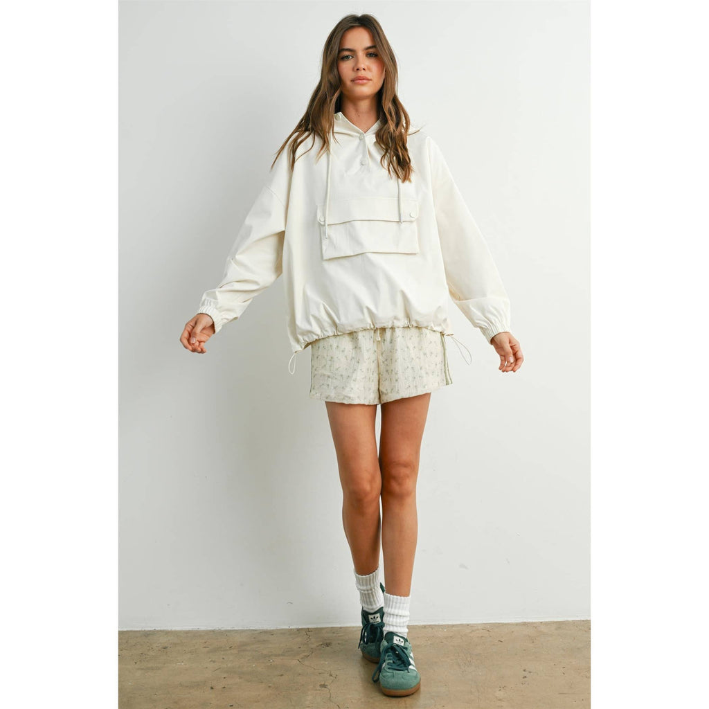 Hooded Pullover Long Sleeve Jacket - BMT7971