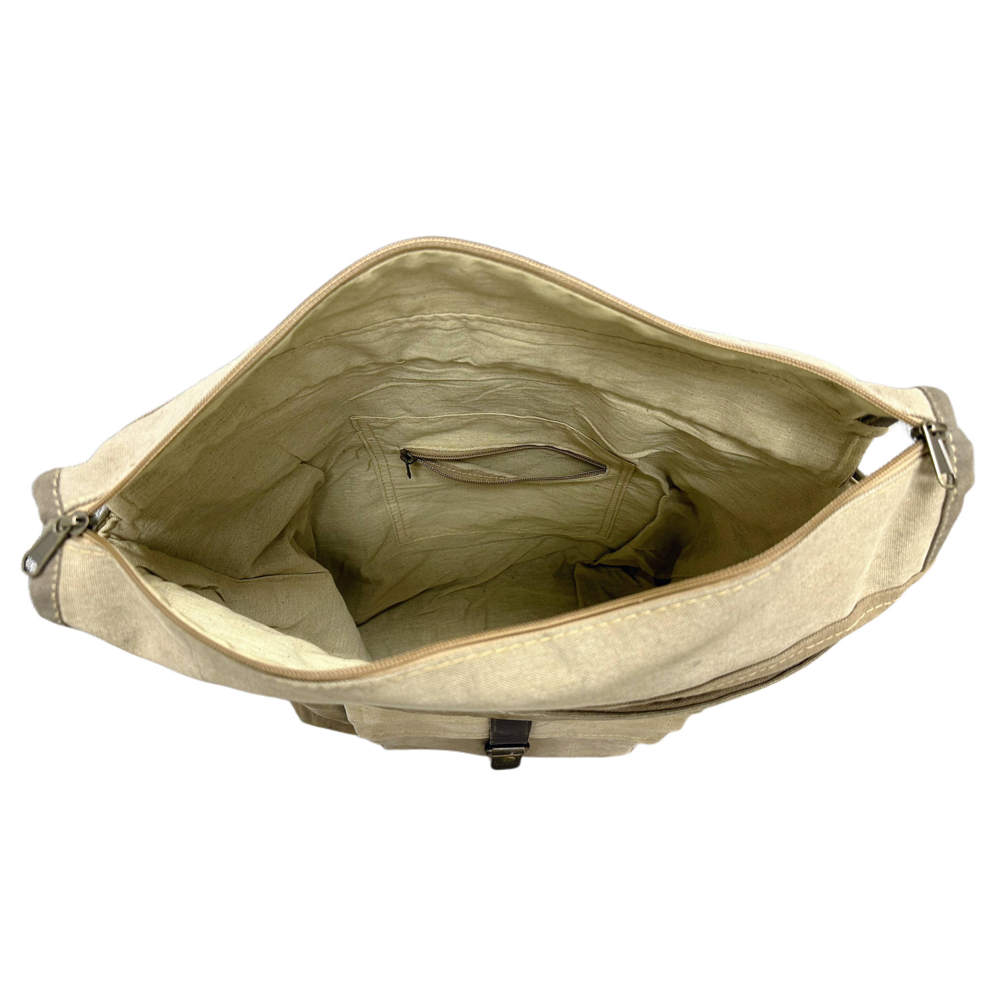 US Marines Unisex Recycled Military Tent Crossbody