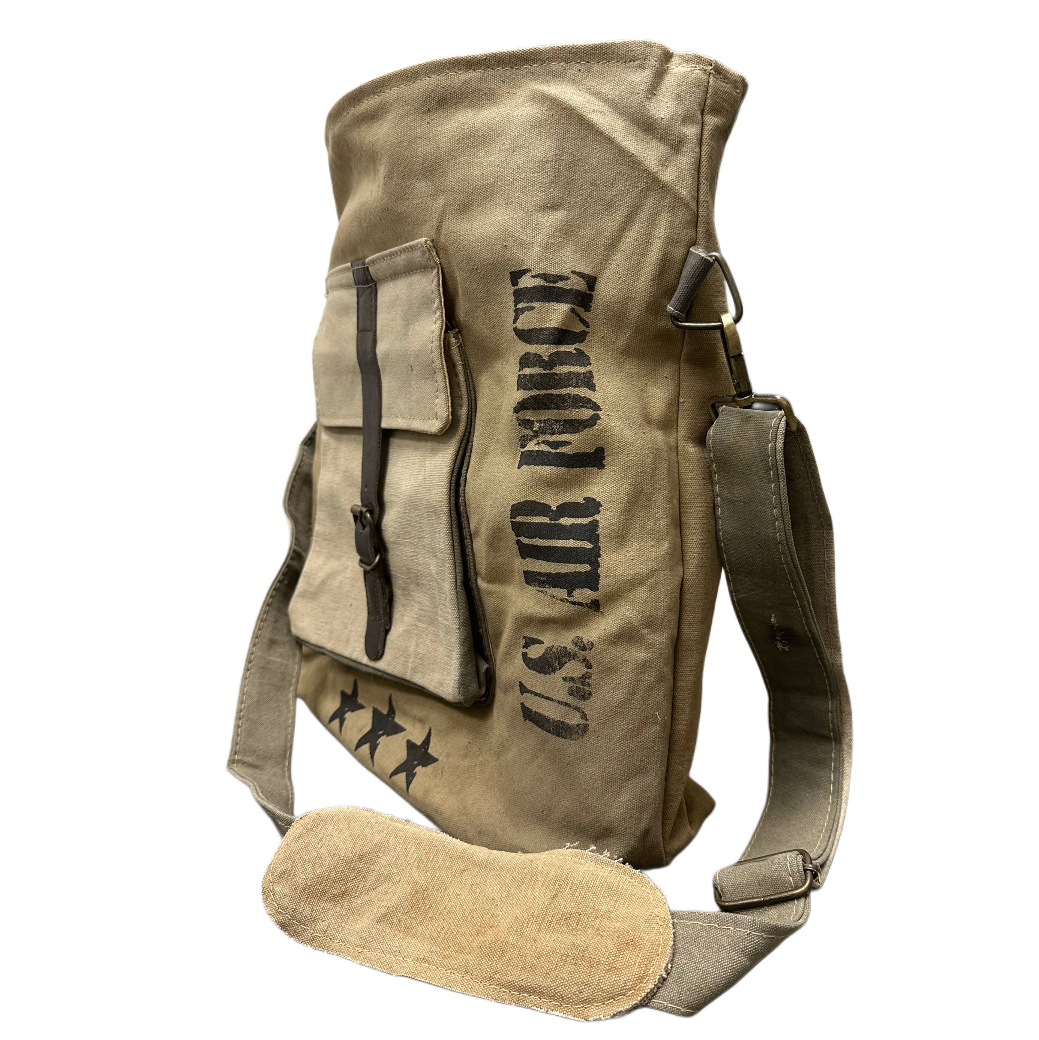 US Air Force Unisex Recycled Military Tent Crossbody