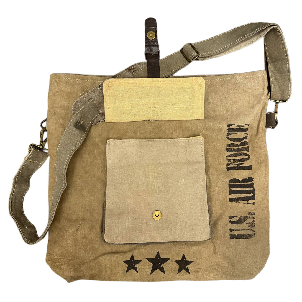 US Air Force Unisex Recycled Military Tent Crossbody