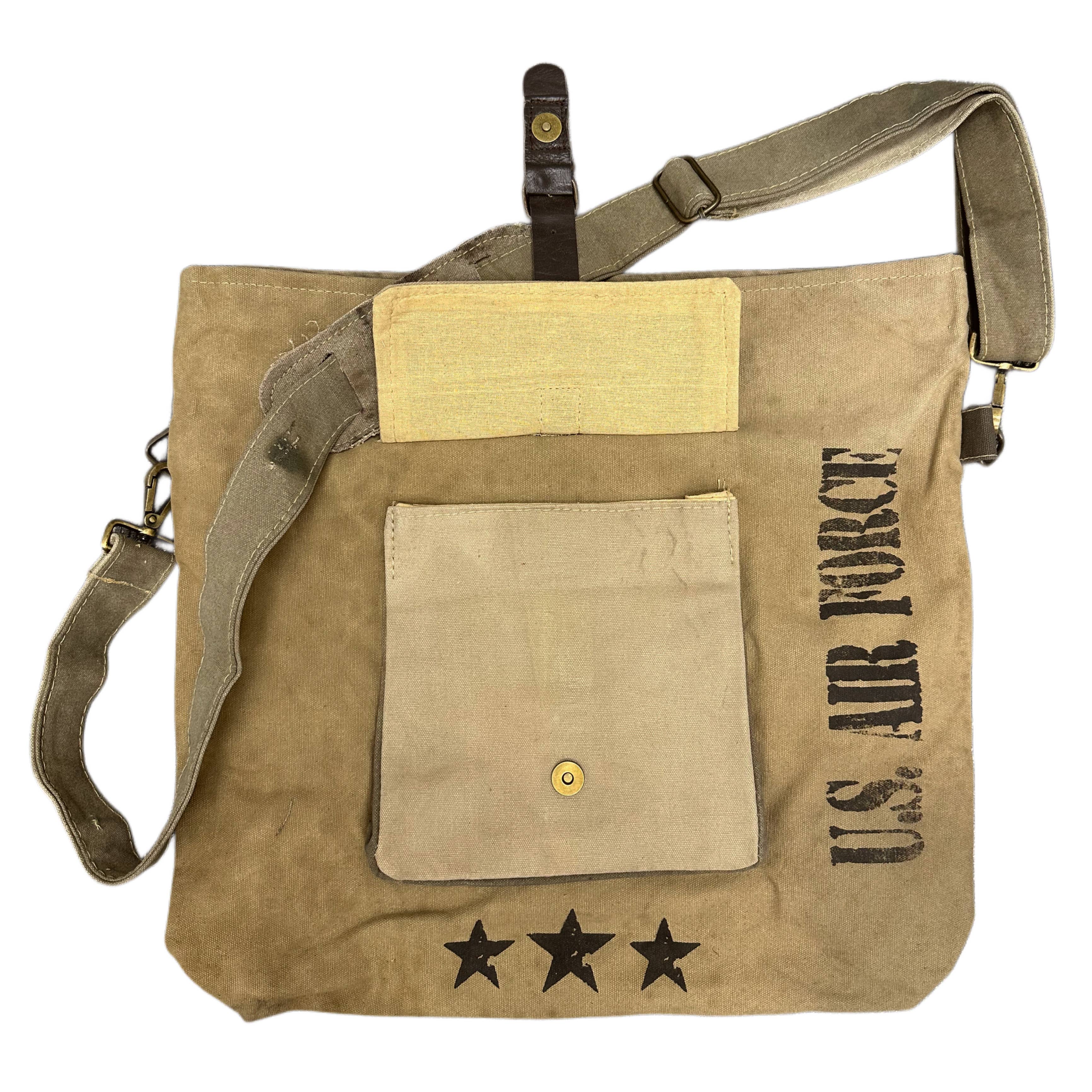 US Air Force Unisex Recycled Military Tent Crossbody