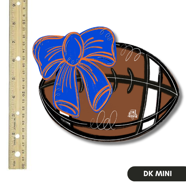 DK FB Blue Bow and Orange Mini