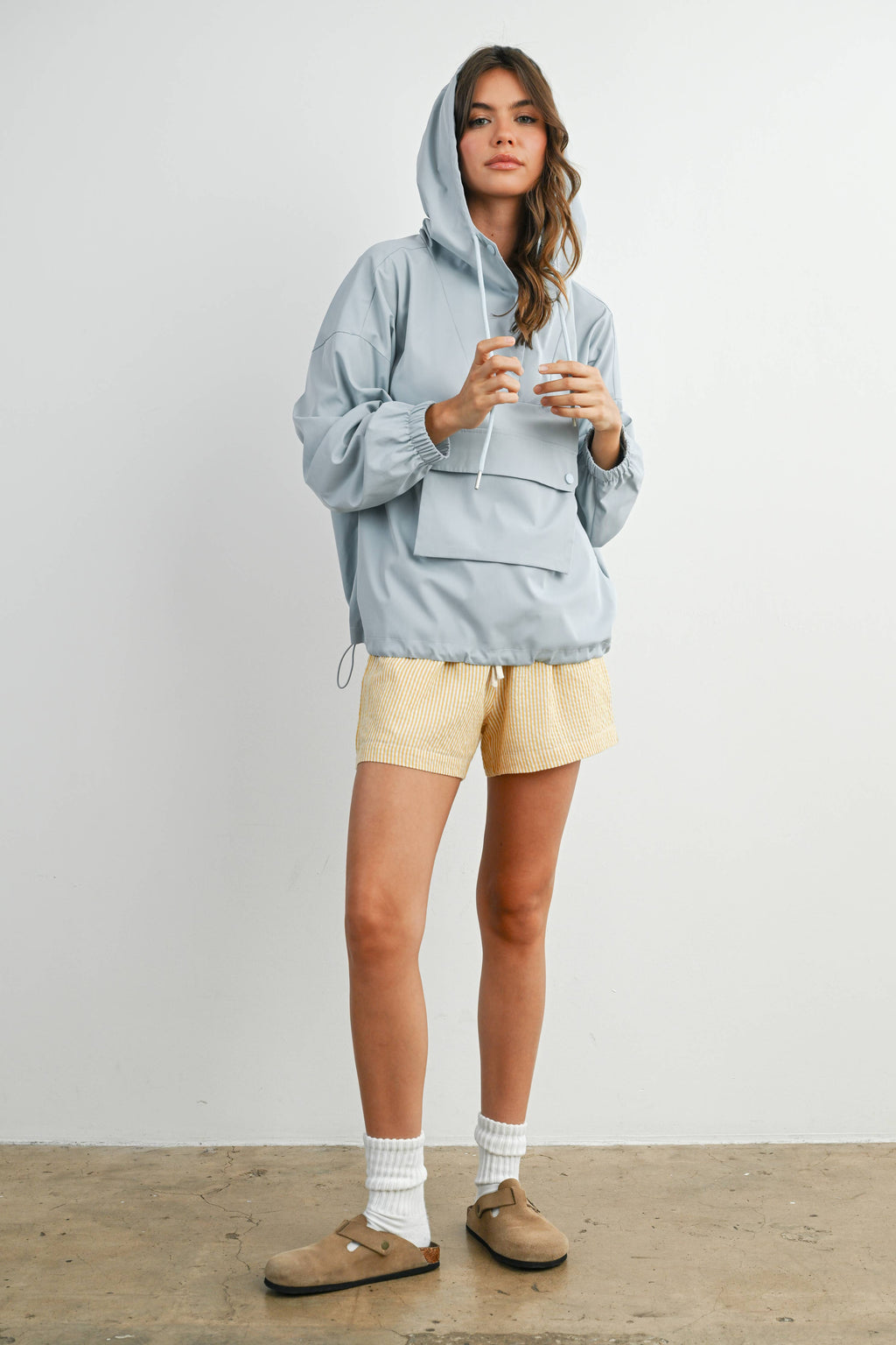 Hooded Pullover Long Sleeve Jacket - BMT7971