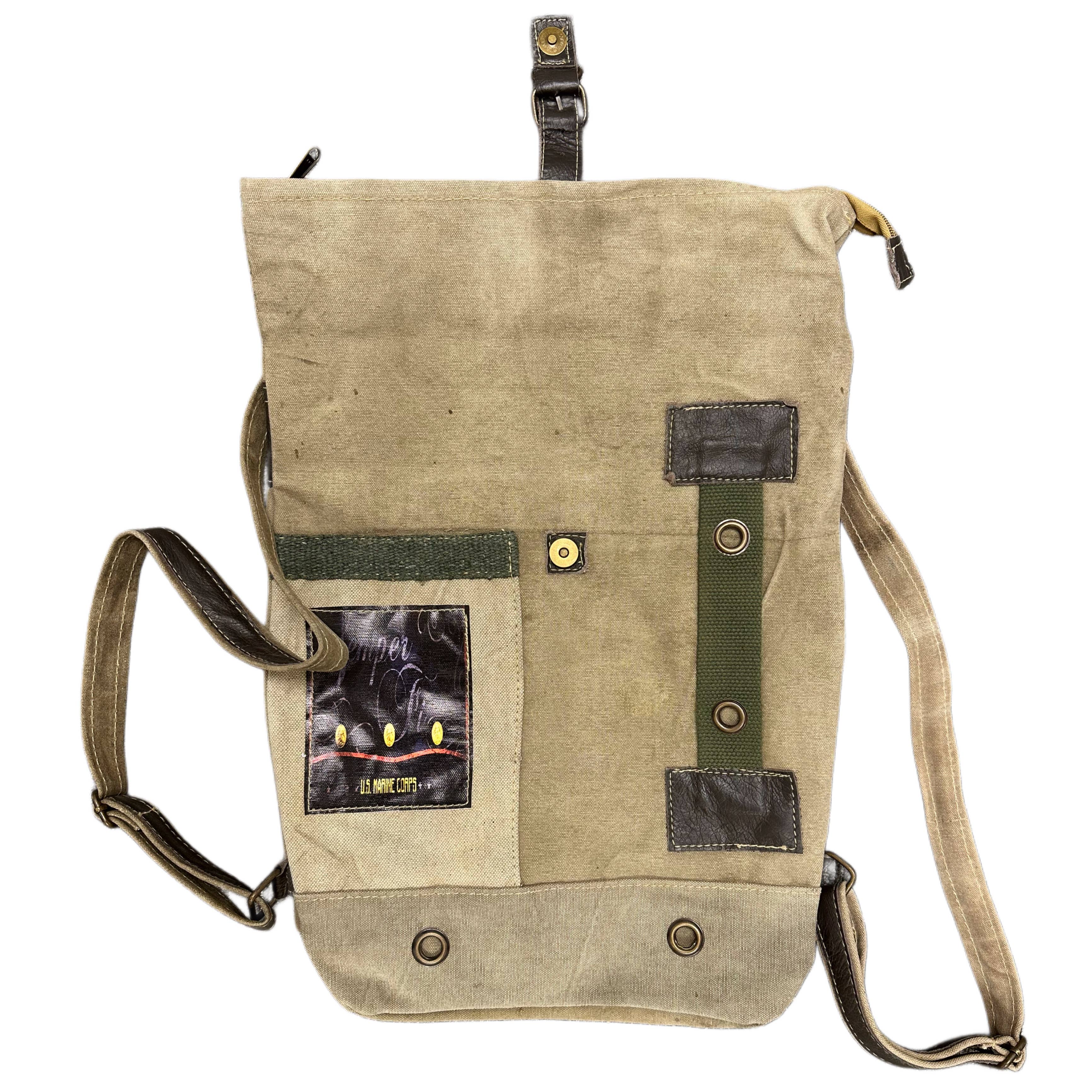 Recycled Military Tent Backpack - US MARINES