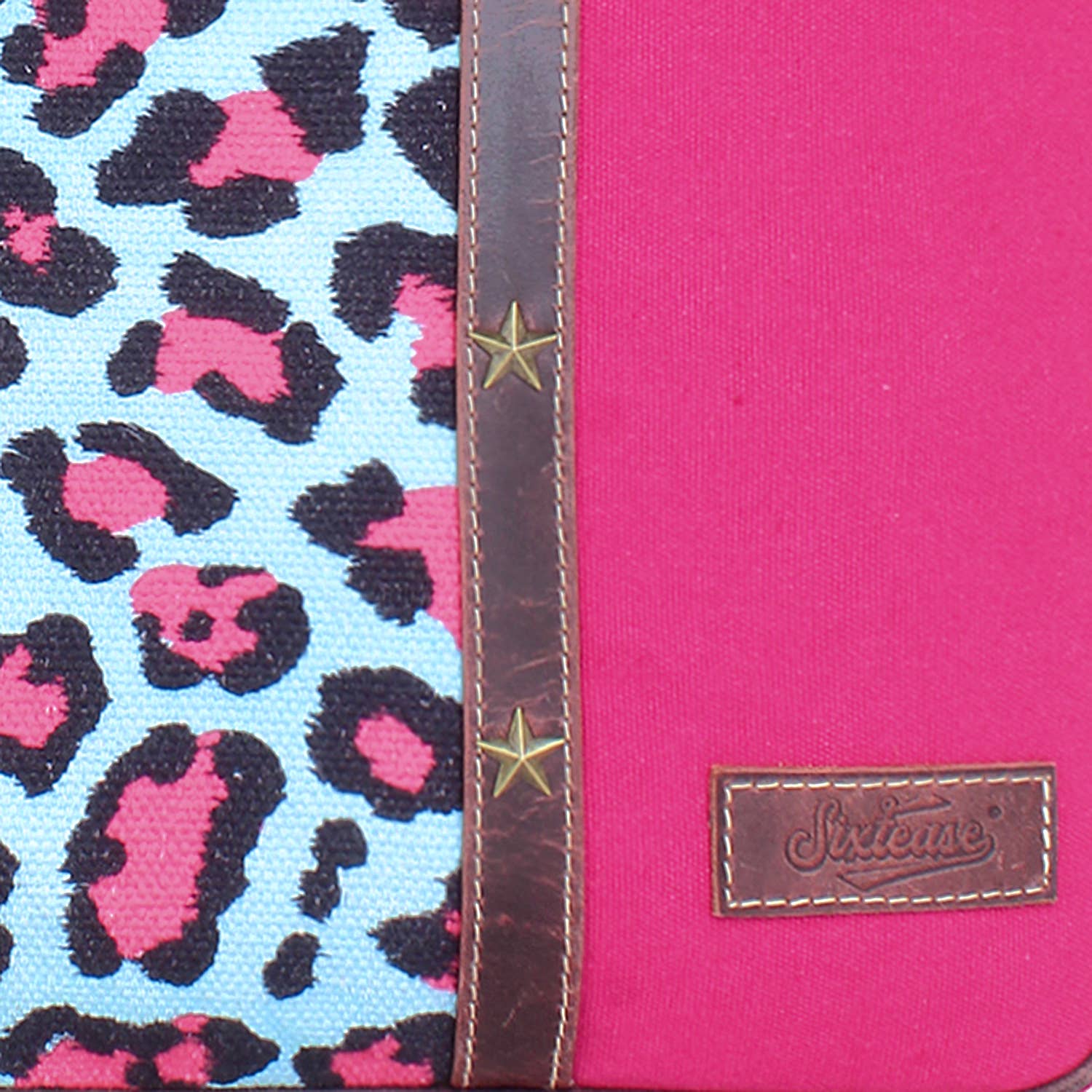 Women's Up-cycled Canvas & Leather Laptop Bag