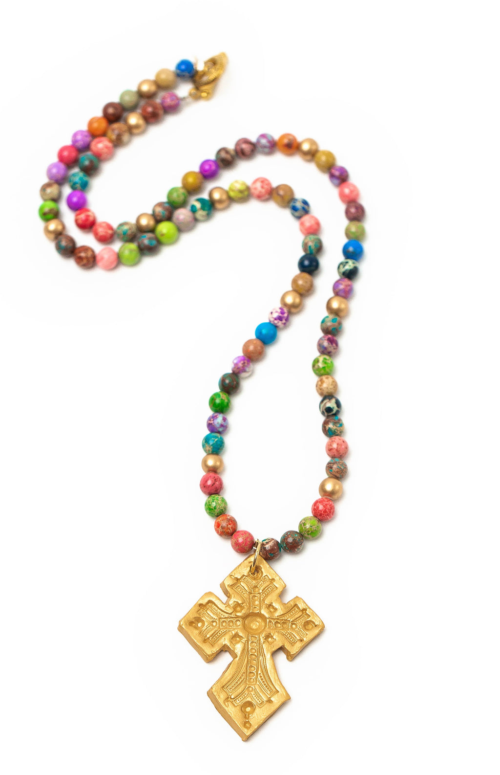 Multicolored Sea Jasper with Amy Cross