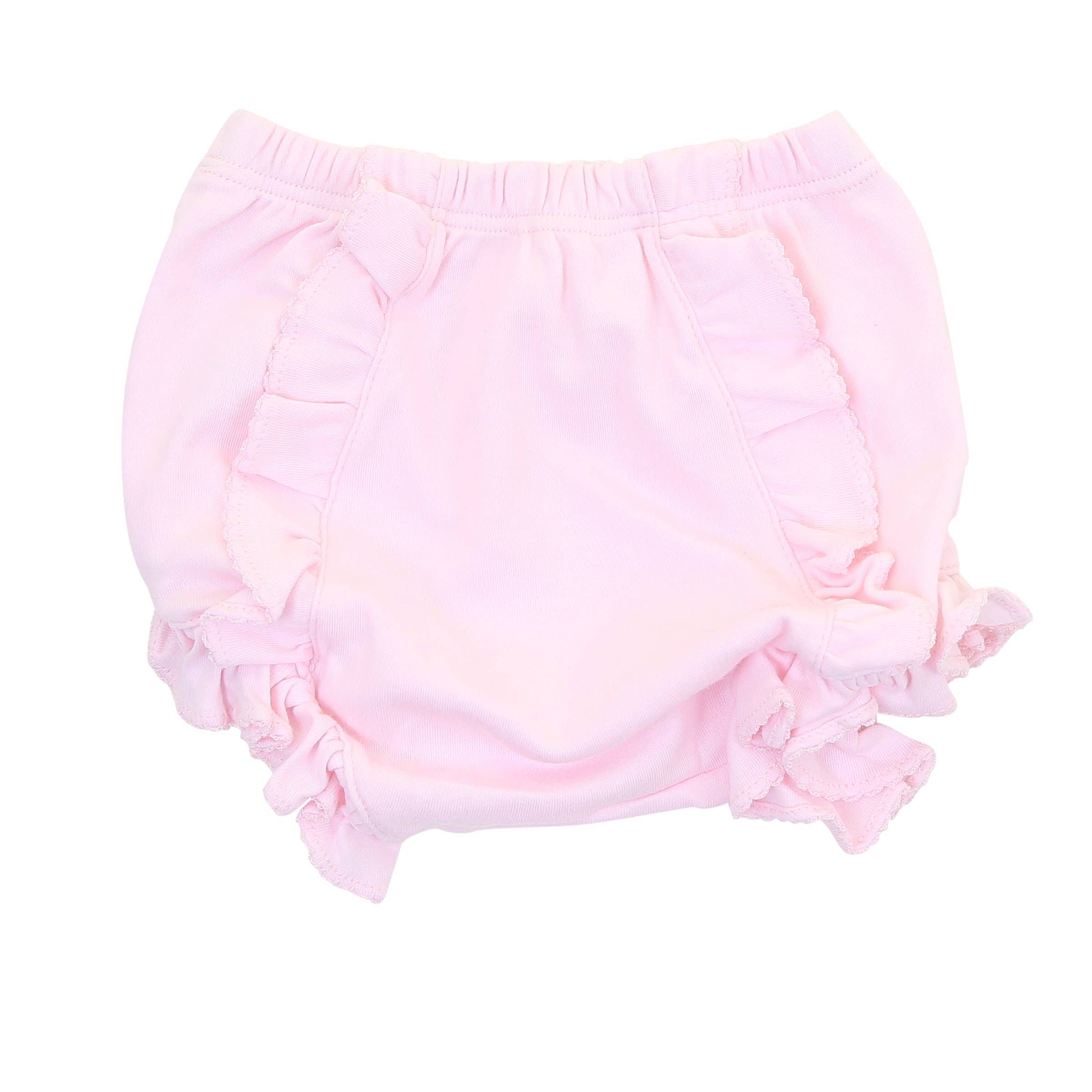 Essentials Solid Pink Monogram Diaper Cover