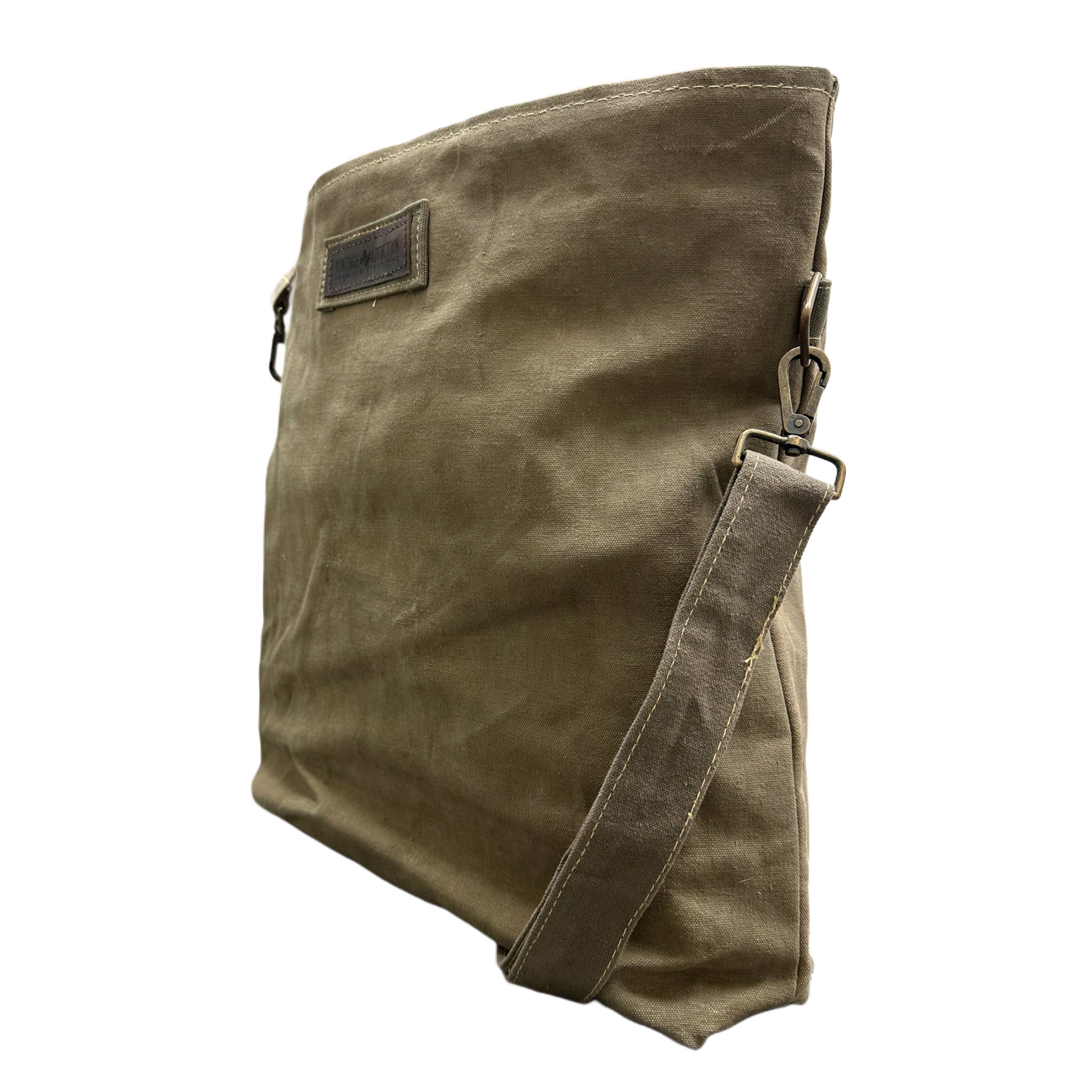 US Navy Unisex Recycled Military Tent Crossbody