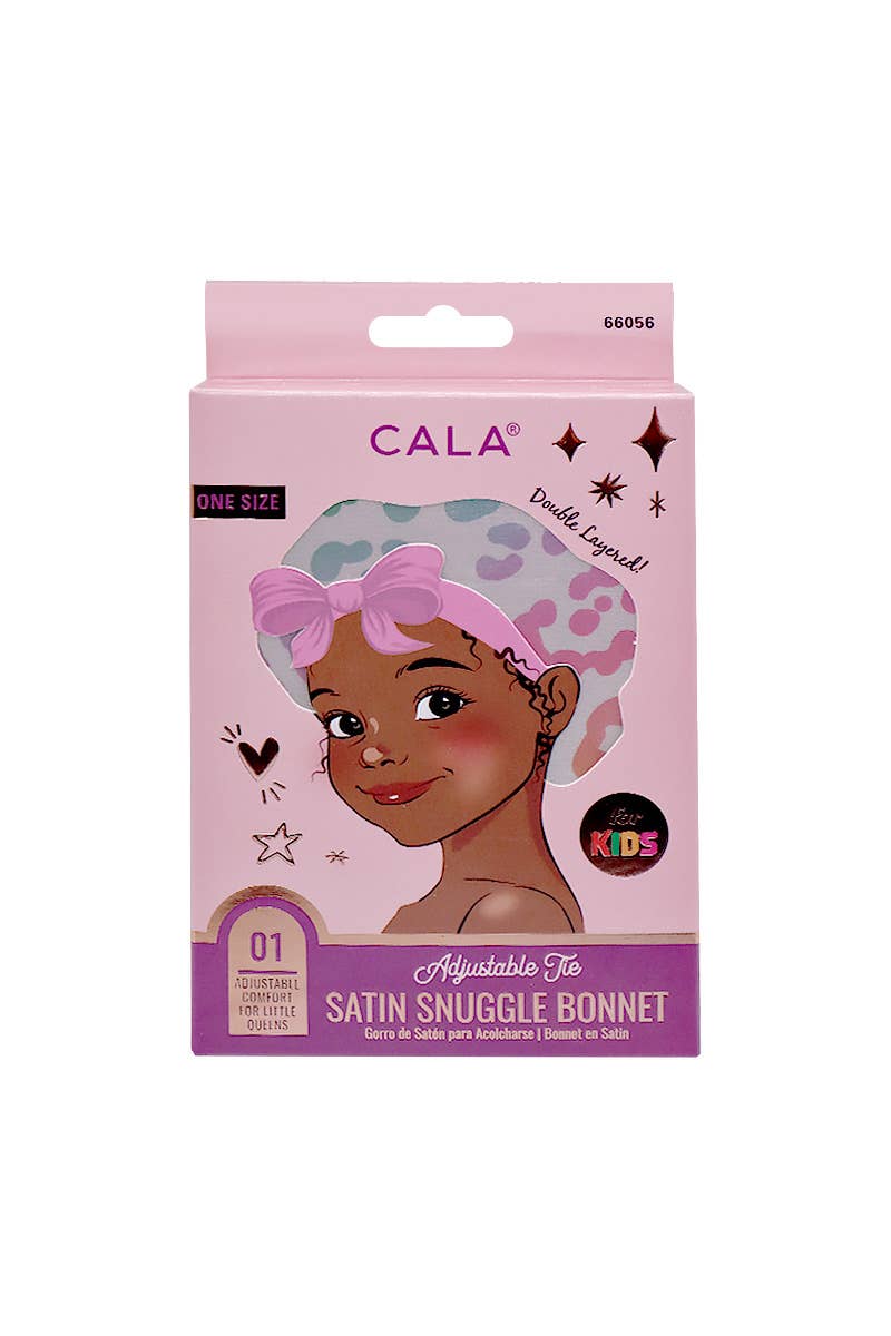 CALA 66056 Rainbow Leopard Kids Saint Snuggle Bonnet - 6pc