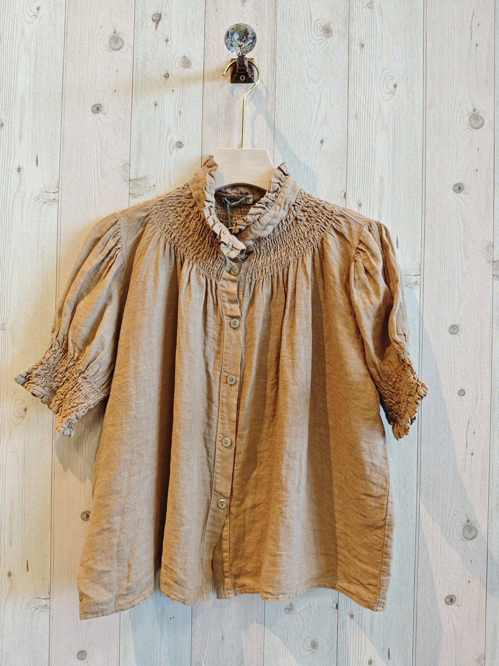 REF 12133 BLOUSE ELASTIC LINEN 100%