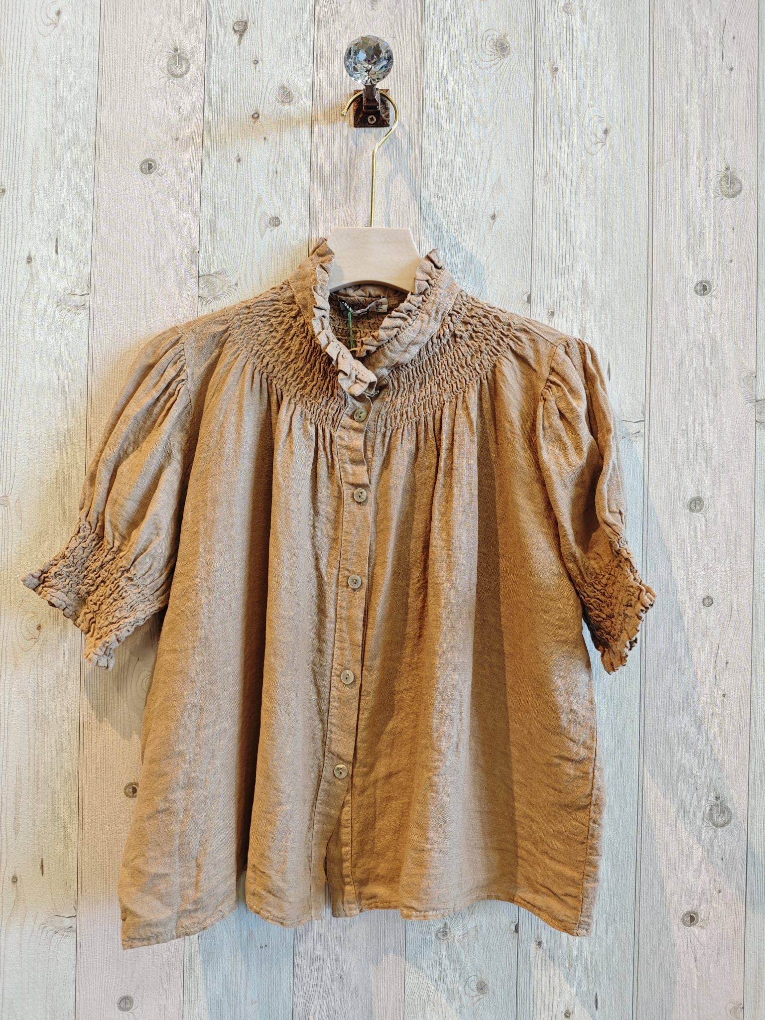 REF 12133 BLOUSE ELASTIC LINEN 100%