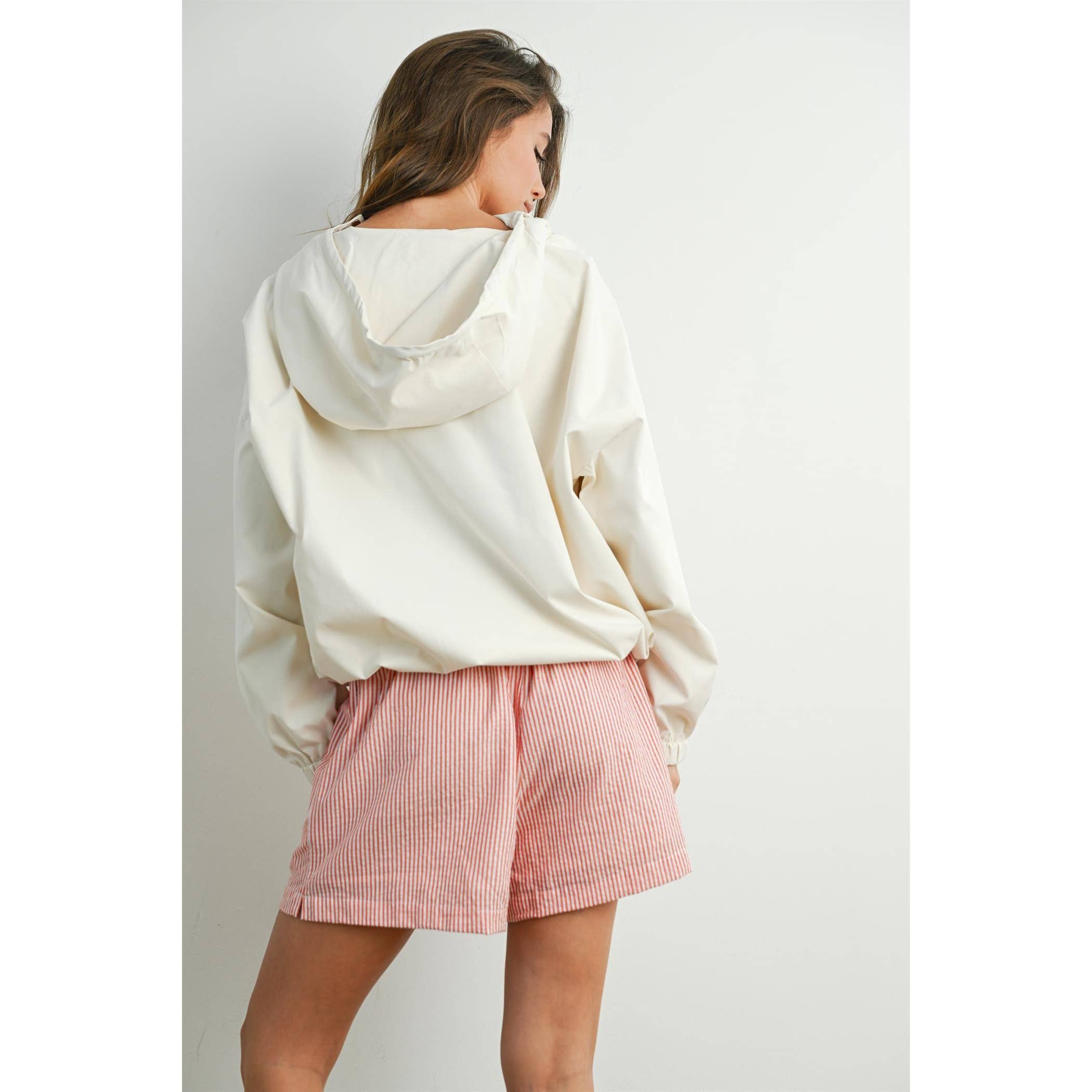 Hooded Pullover Long Sleeve Jacket - BMT7971