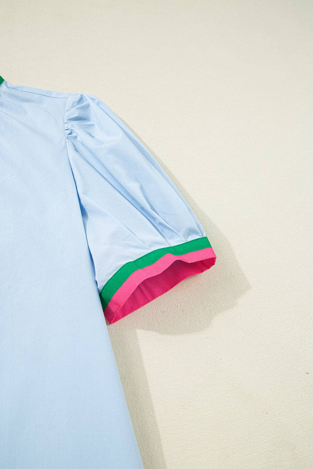 Stripe Puff Sleeve Summer Mini Dress