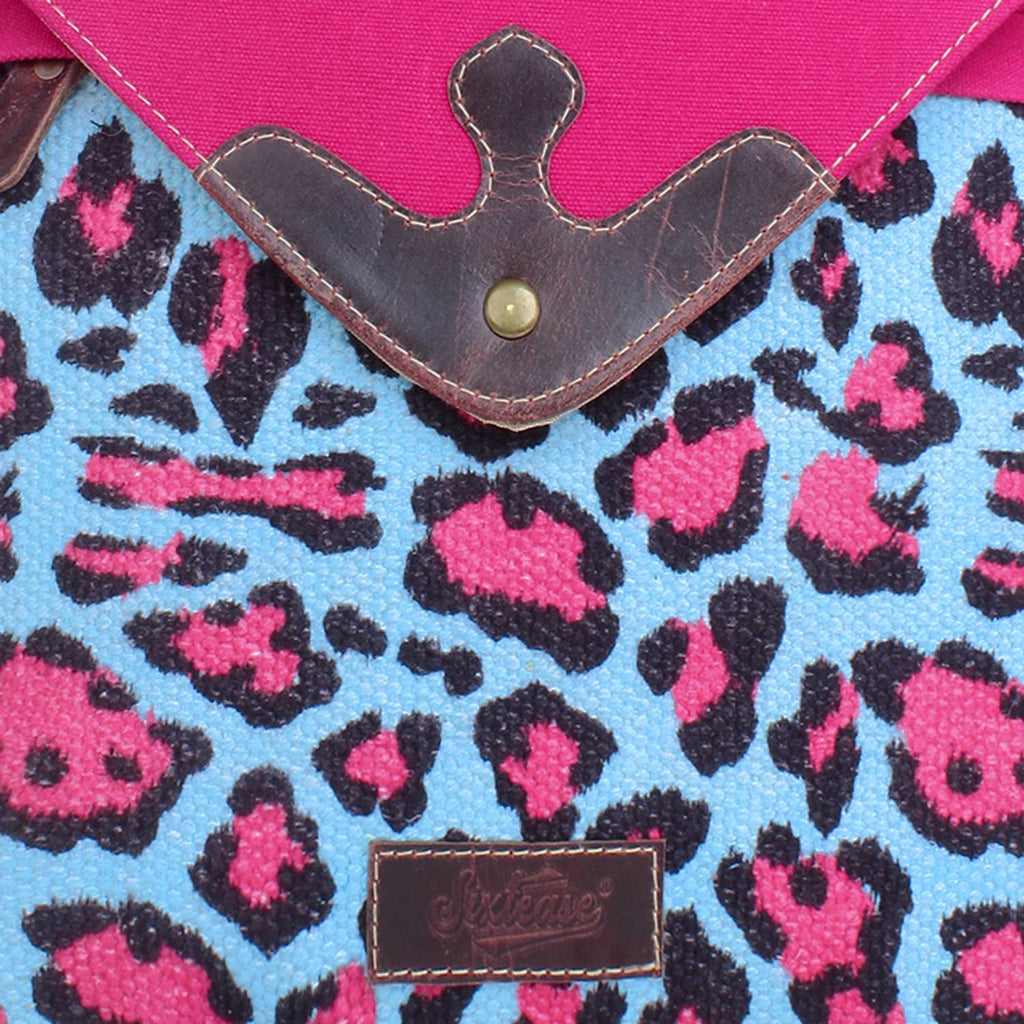 Up-cycled Canvas, Rug & Leather Women's Backpack