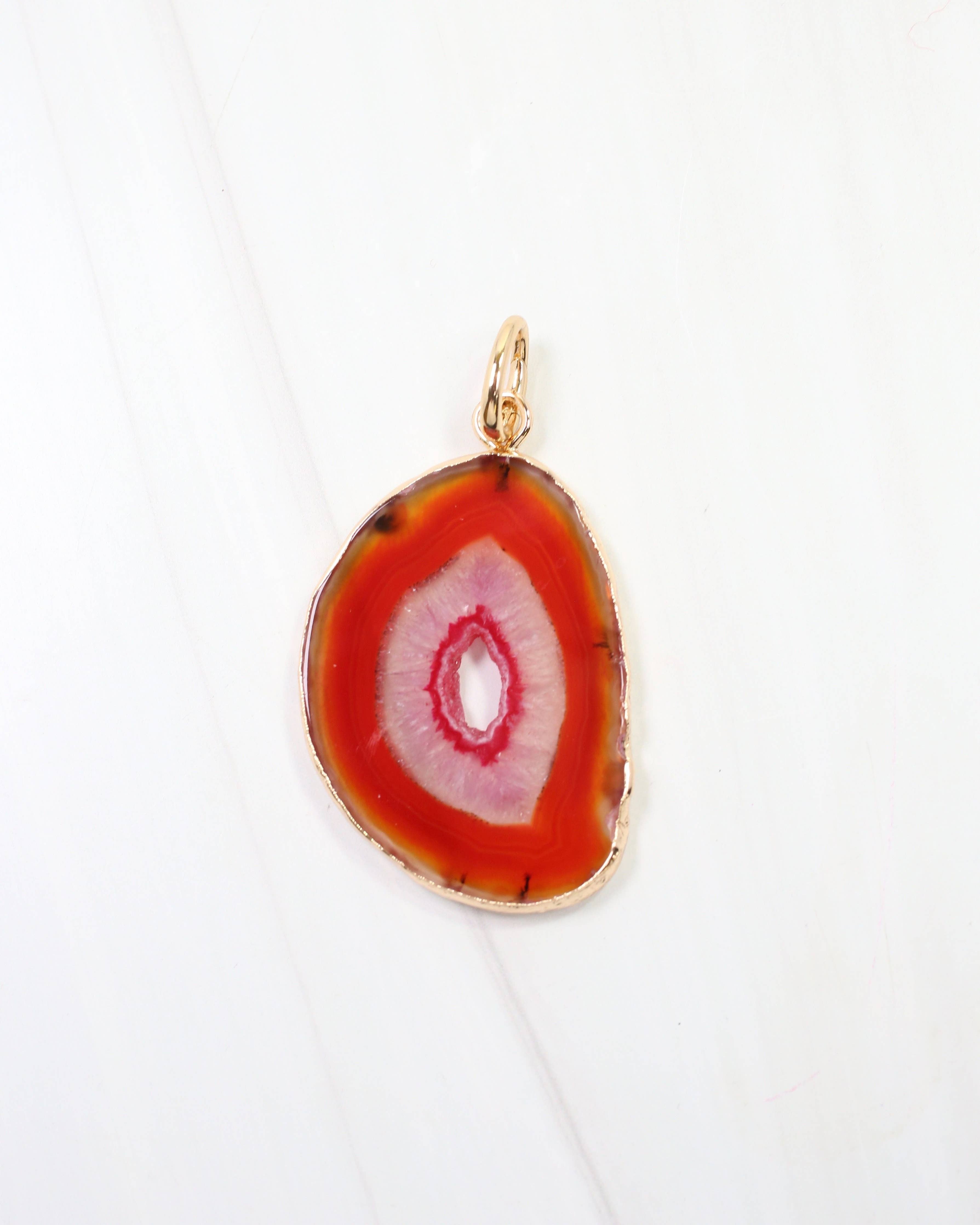 Antonio Agate Charm Red