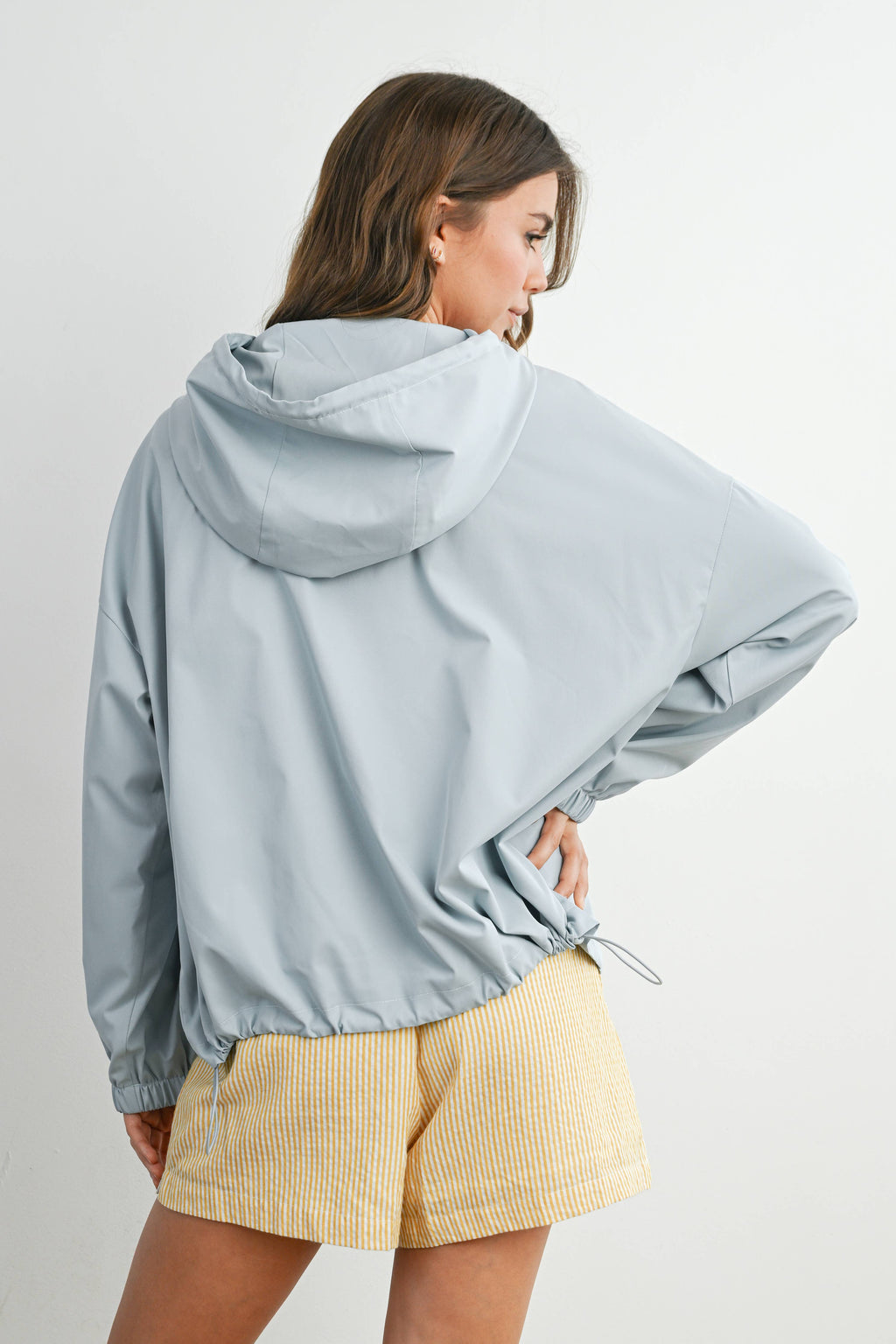 Hooded Pullover Long Sleeve Jacket - BMT7971