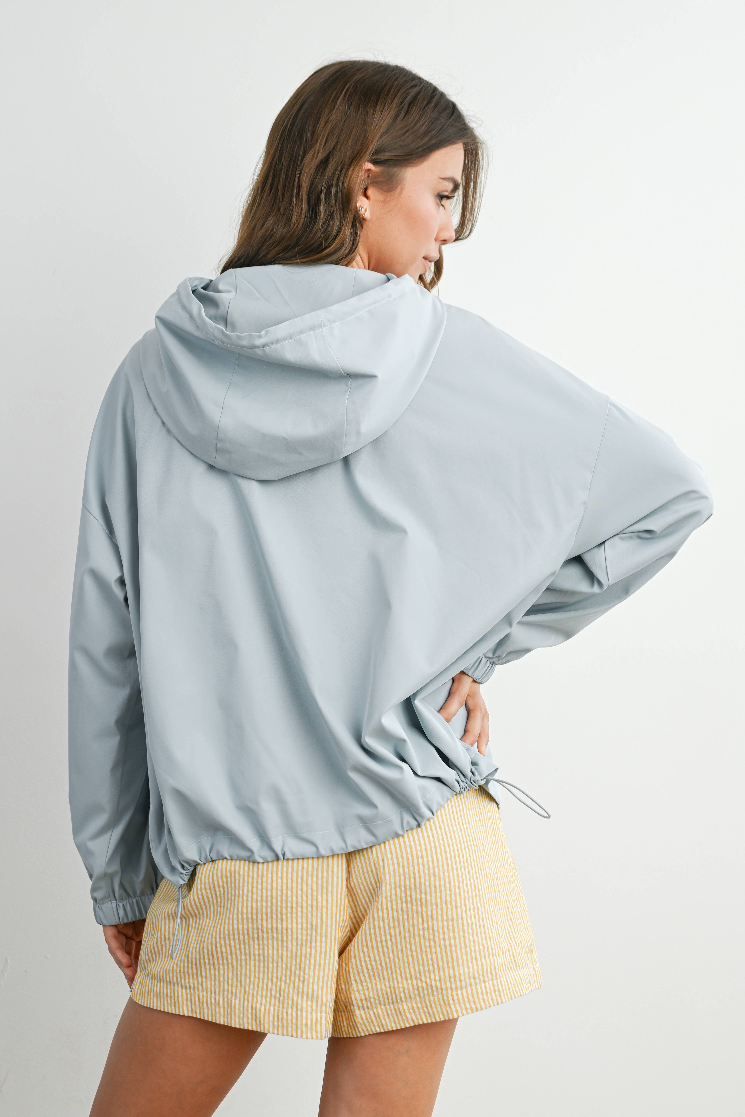 Hooded Pullover Long Sleeve Jacket - BMT7971