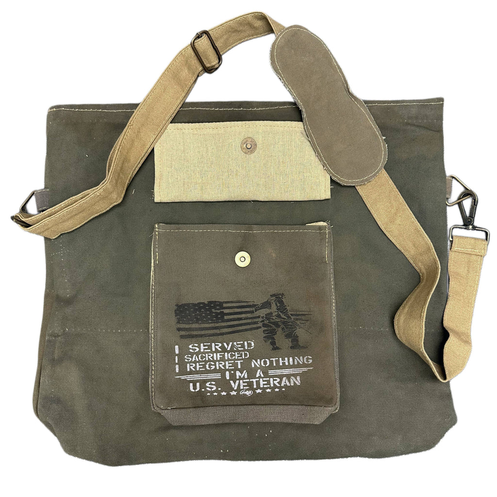 US Veteran Unisex Recycled Military Tent Crossbody