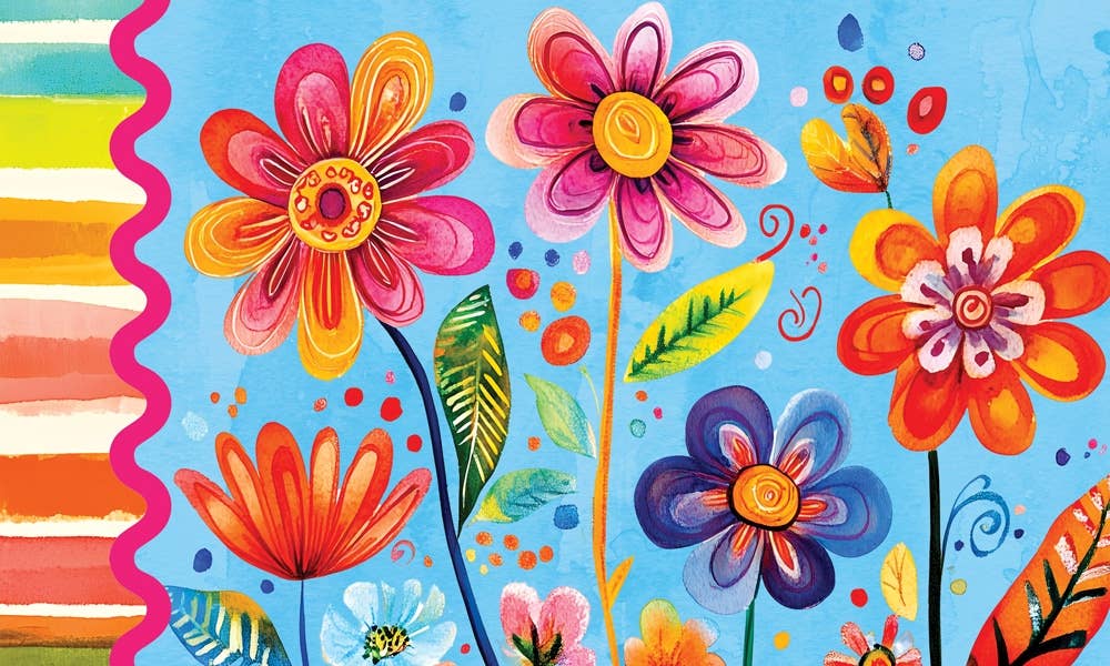 Mat-Funky Flowers
