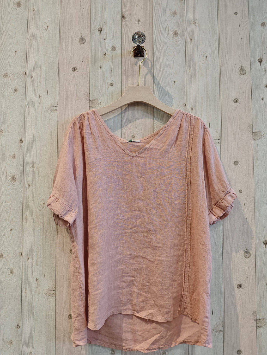 REF 17551 BLOUSE ELASTIC SLEEVE 100% LINEN
