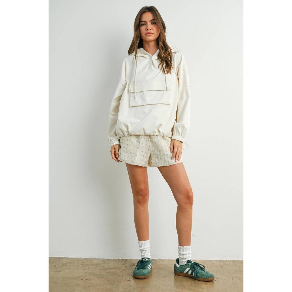 Hooded Pullover Long Sleeve Jacket - BMT7971