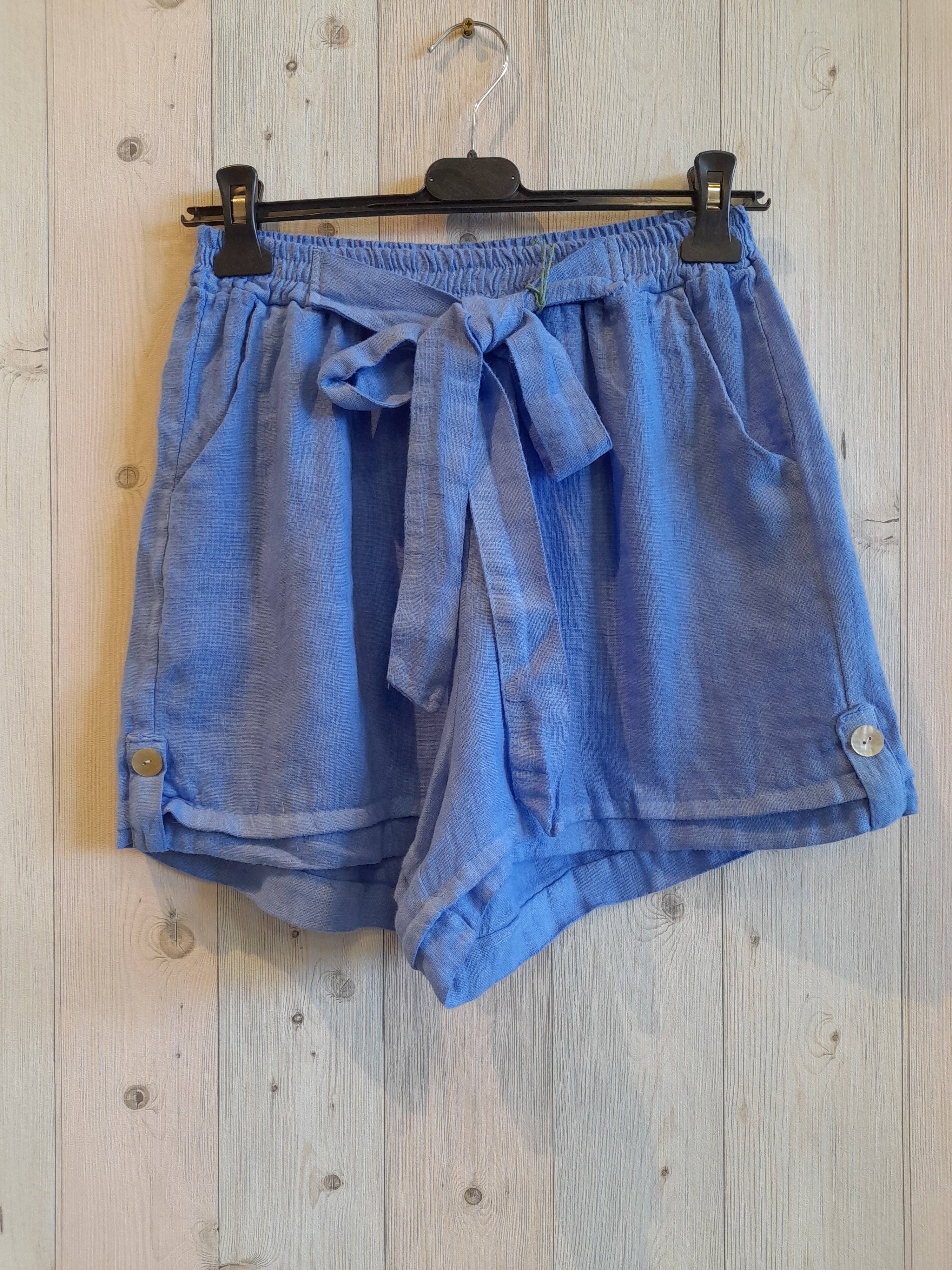 REF 6385 100% LINEN RIBBON SHORTS