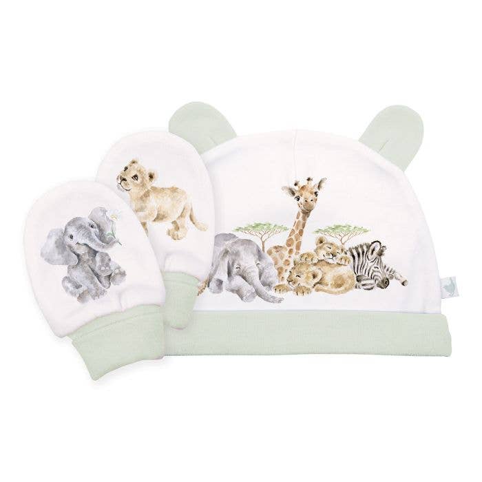 Little Savannah Hat And Mitten Set