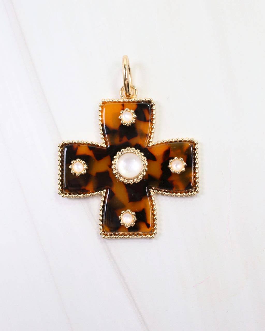 Cayce Large Cross Charm Tortoise