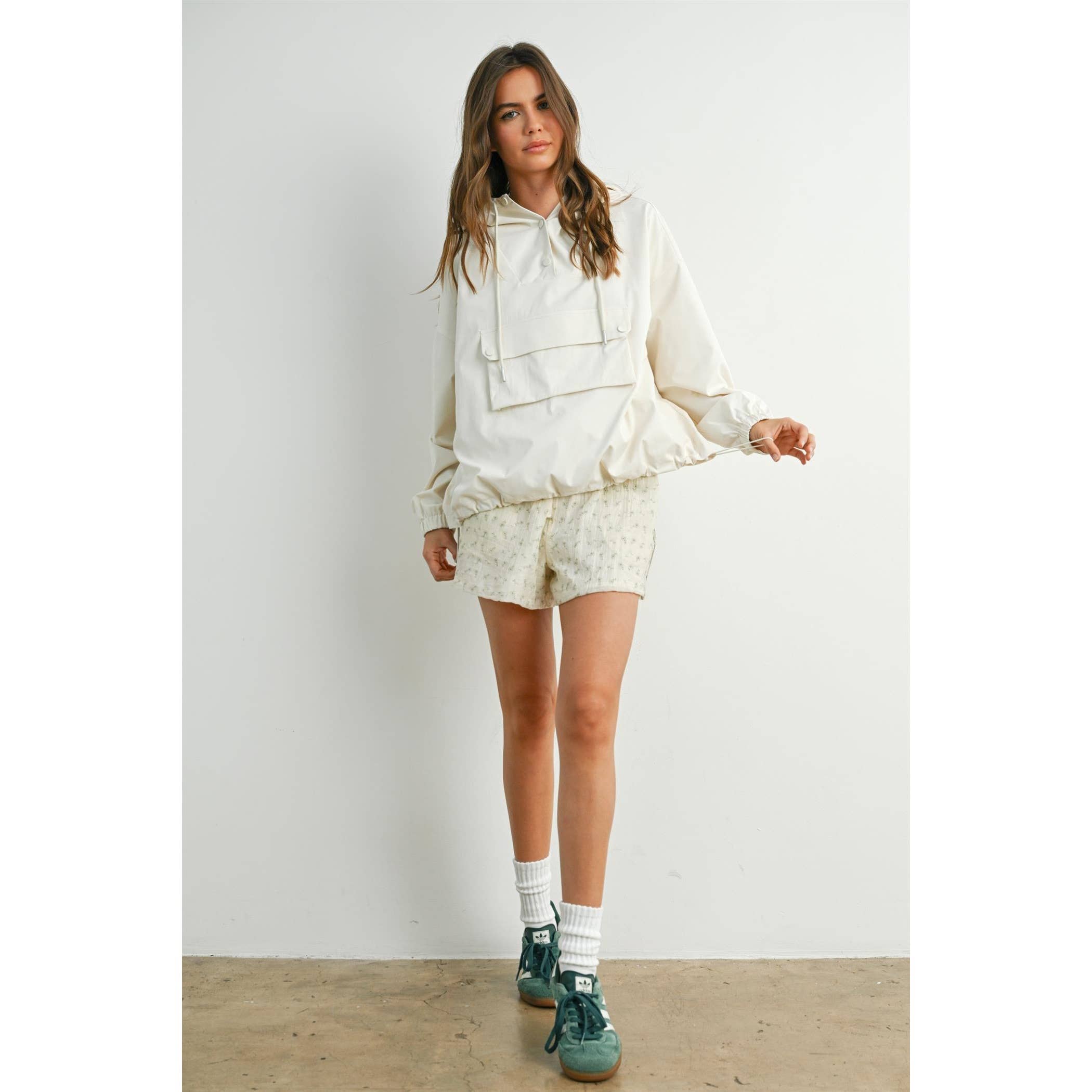 Hooded Pullover Long Sleeve Jacket - BMT7971