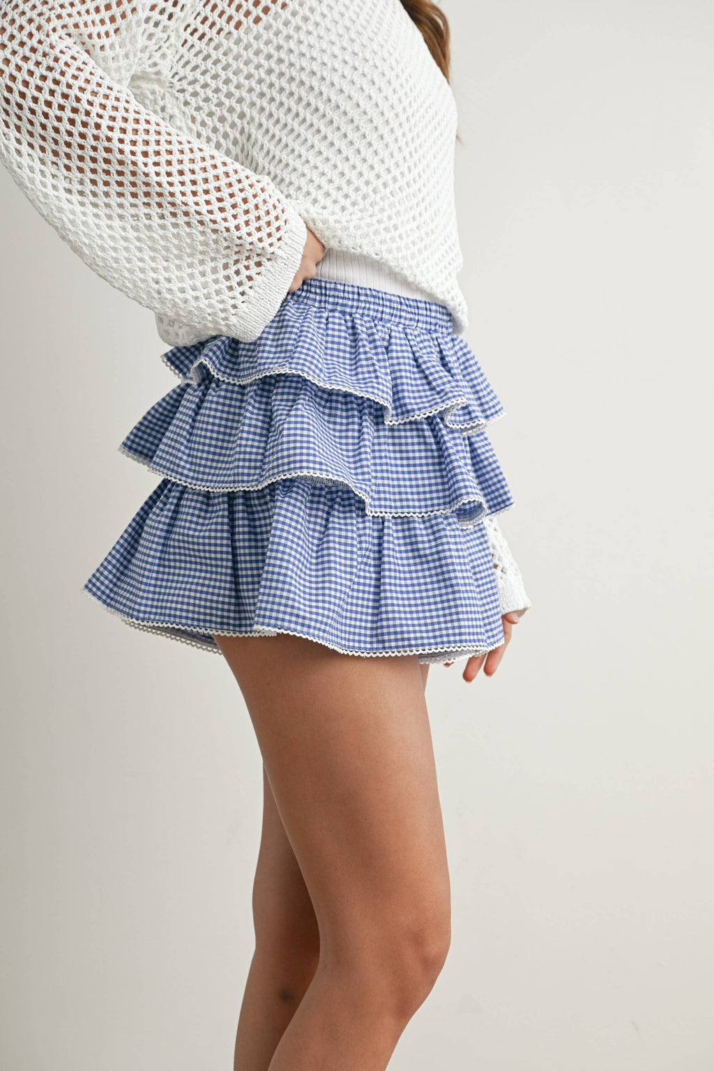 Tiered Ruffle Mini Skort - BMP7719