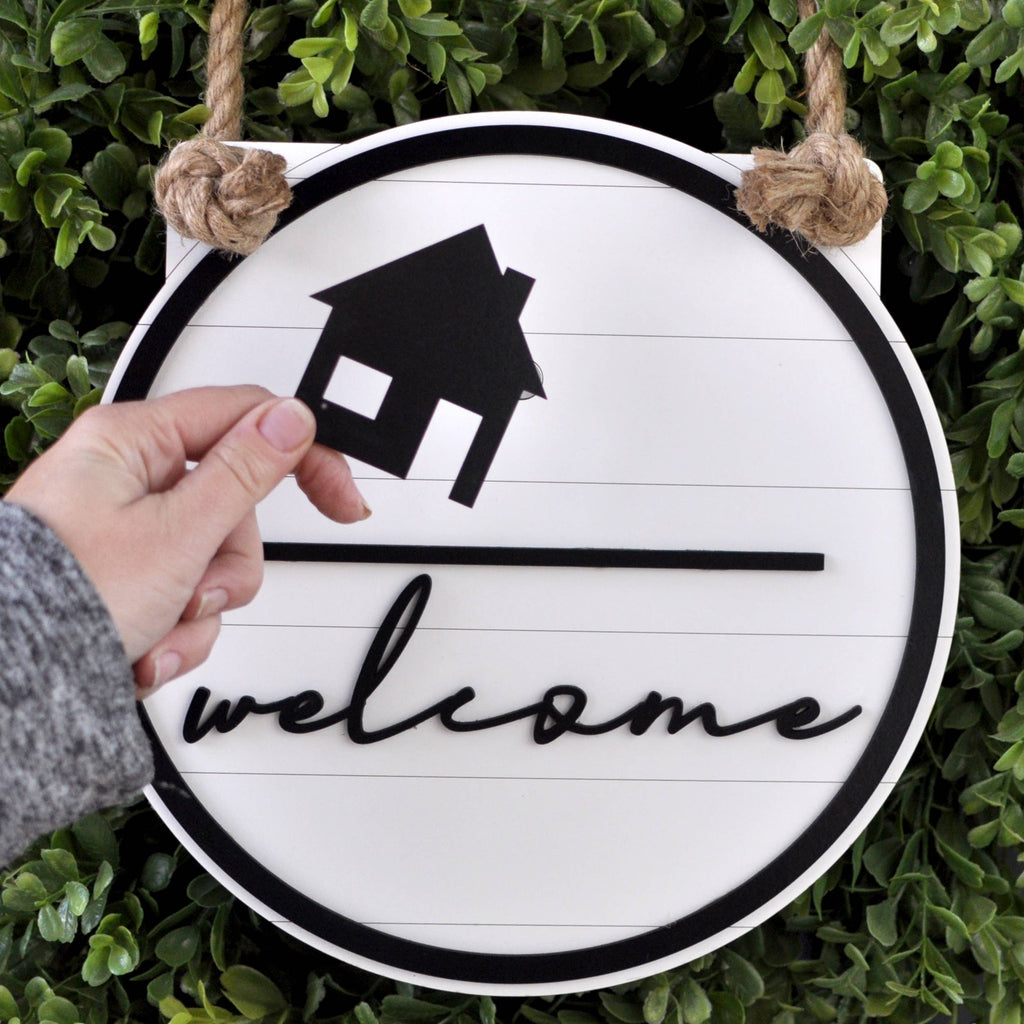 Interchangeable Welcome Sign