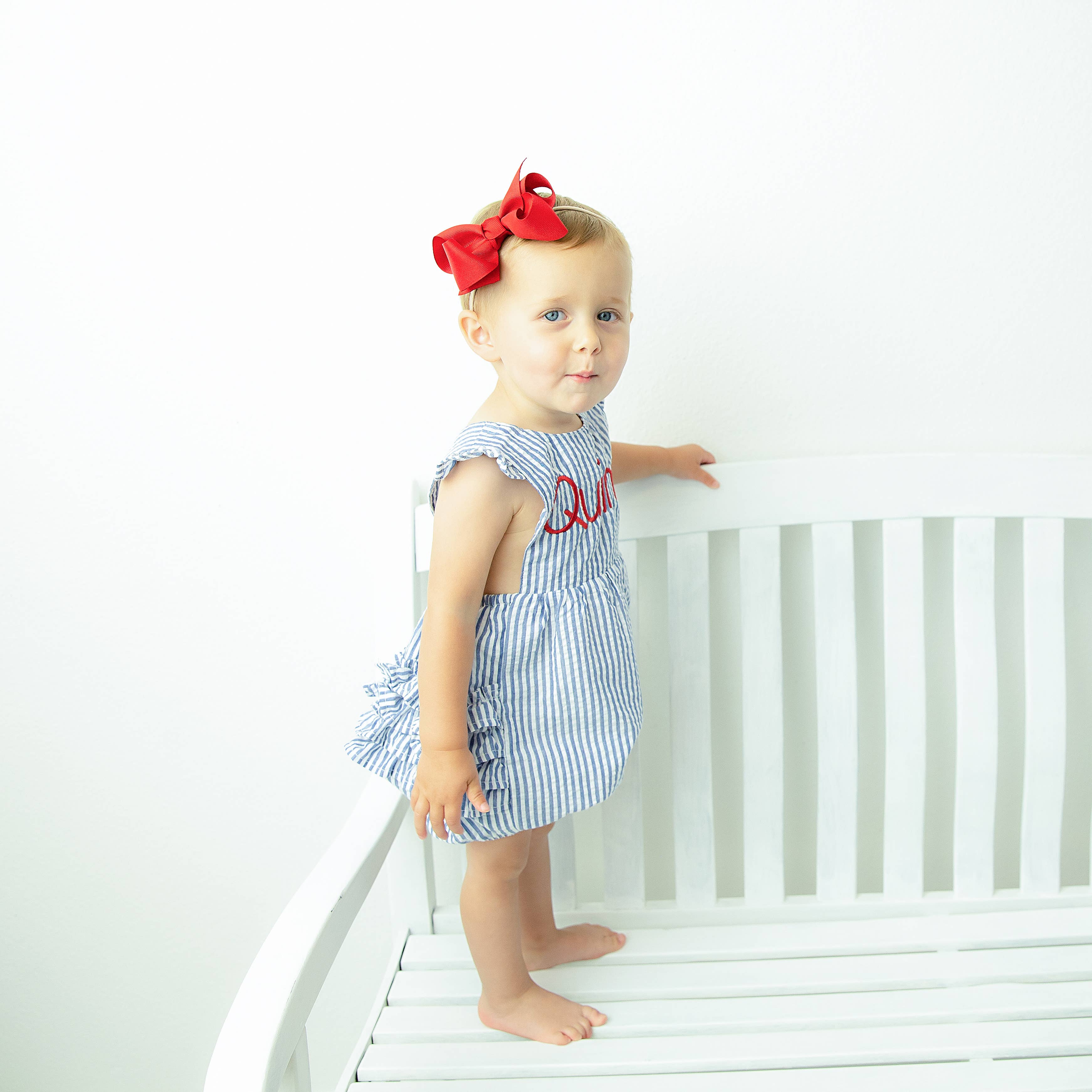 Ruffle Bottom Sunsuit- NAVY