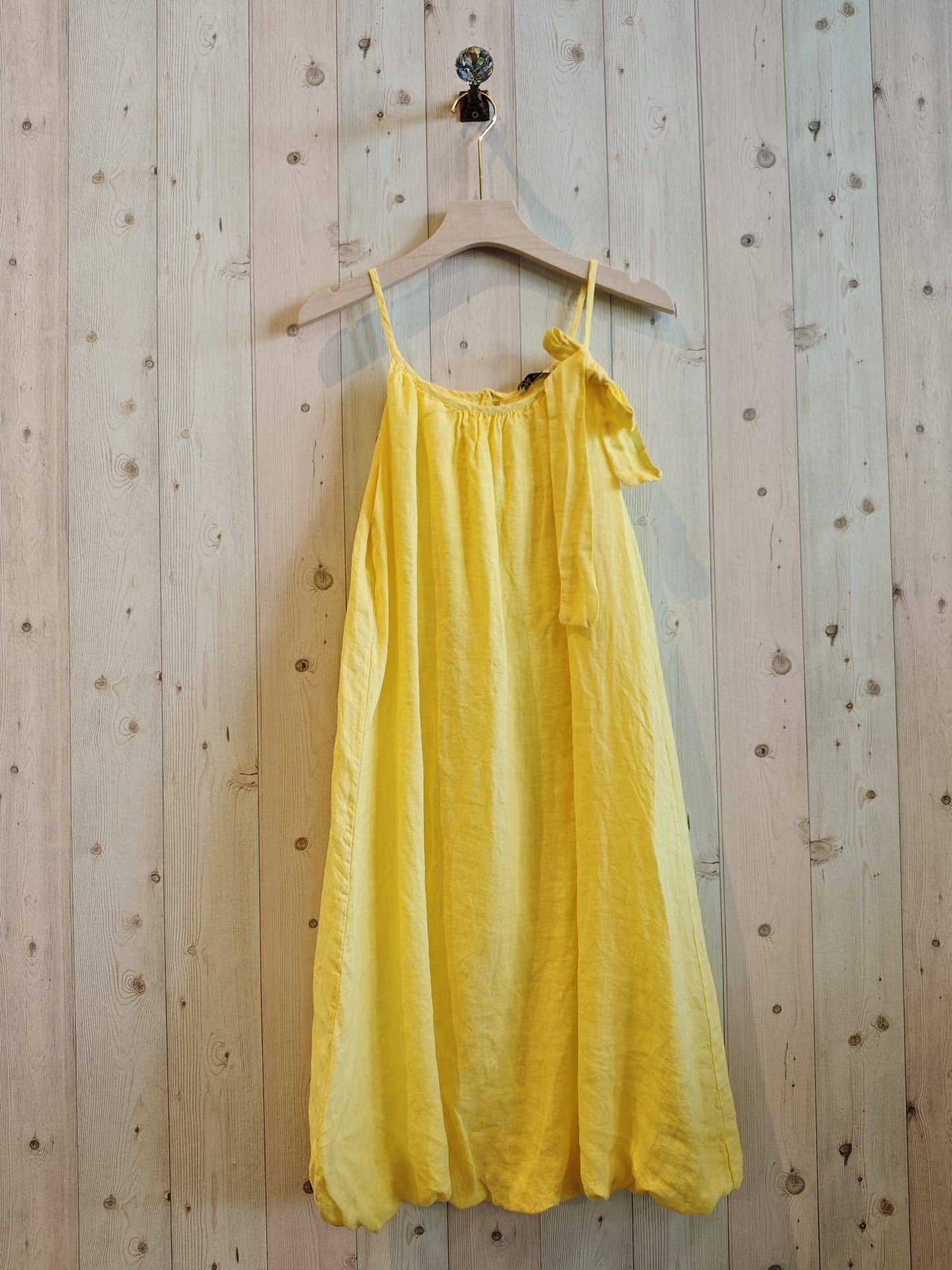 REF 72313 STRAP DRESS BALLOON 100% LINEN