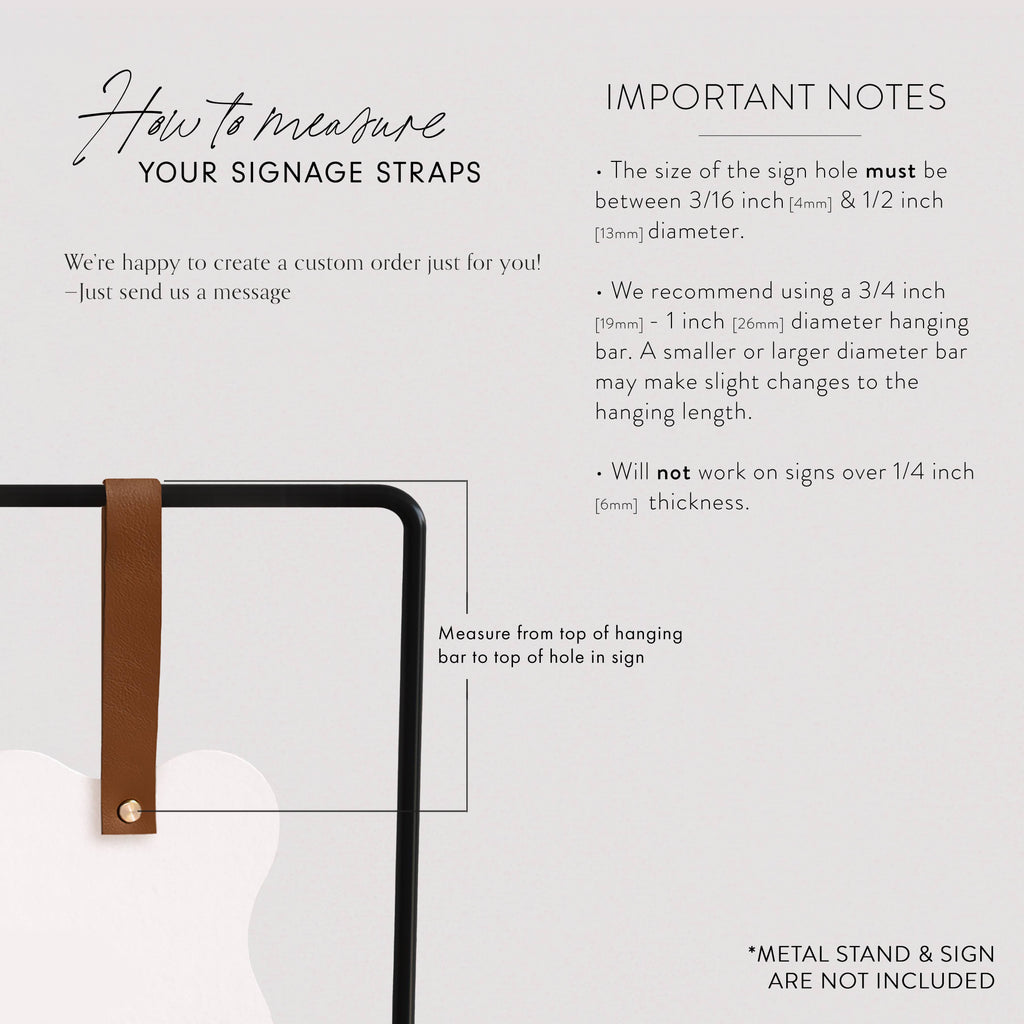 Leather Signage Hanger