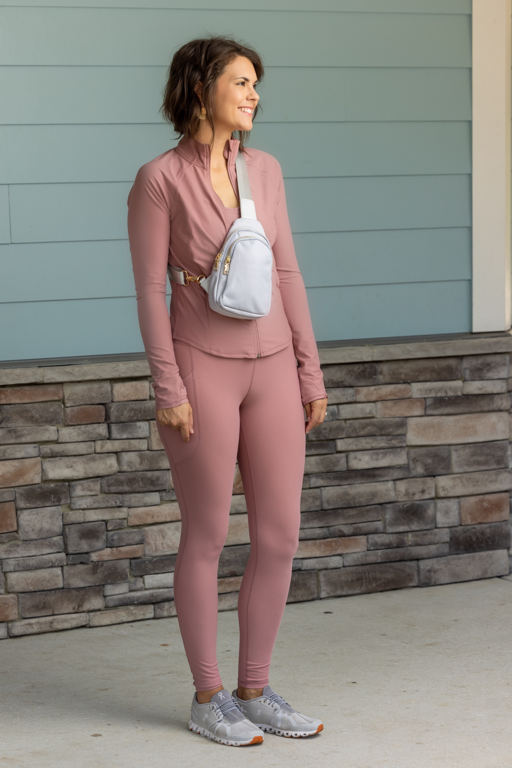 Paige Light Gray Shoulder Sling Crossbody Bag for Women