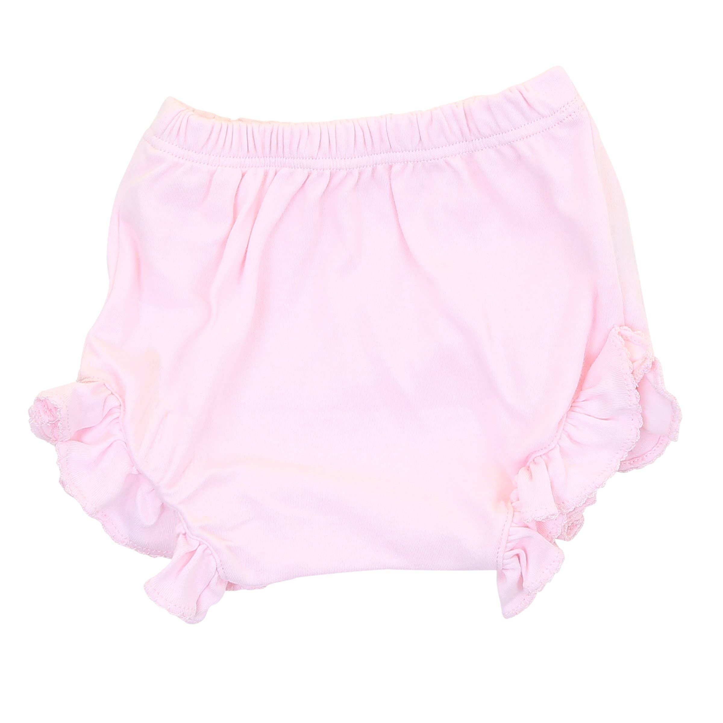 Essentials Solid Pink Monogram Diaper Cover