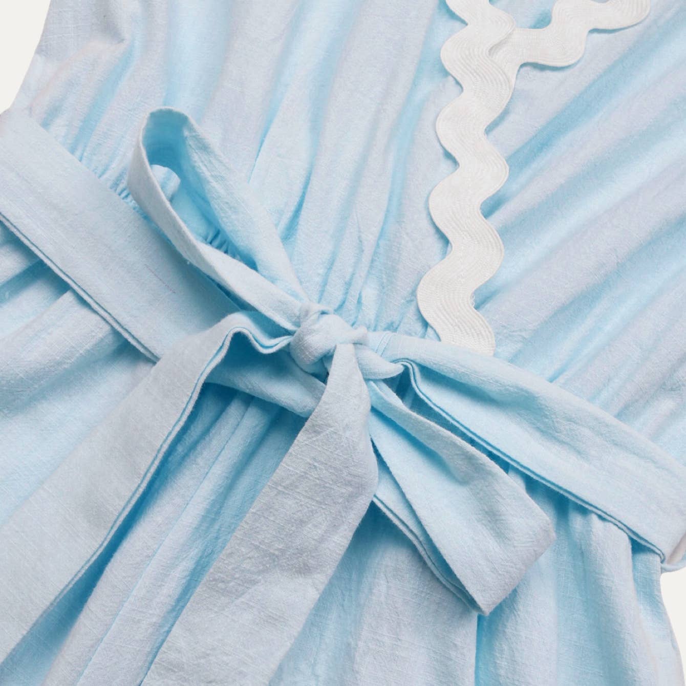 Feel Relaxed Light Blue V-Neck Short Sleeve Belted Romper