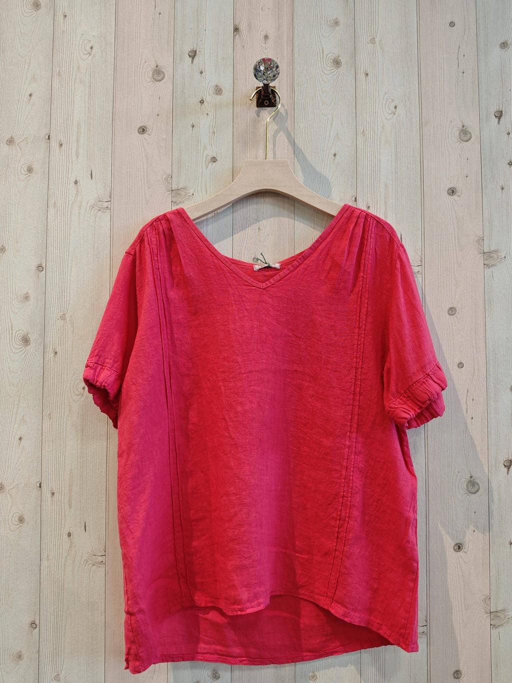 REF 17551 BLOUSE ELASTIC SLEEVE 100% LINEN