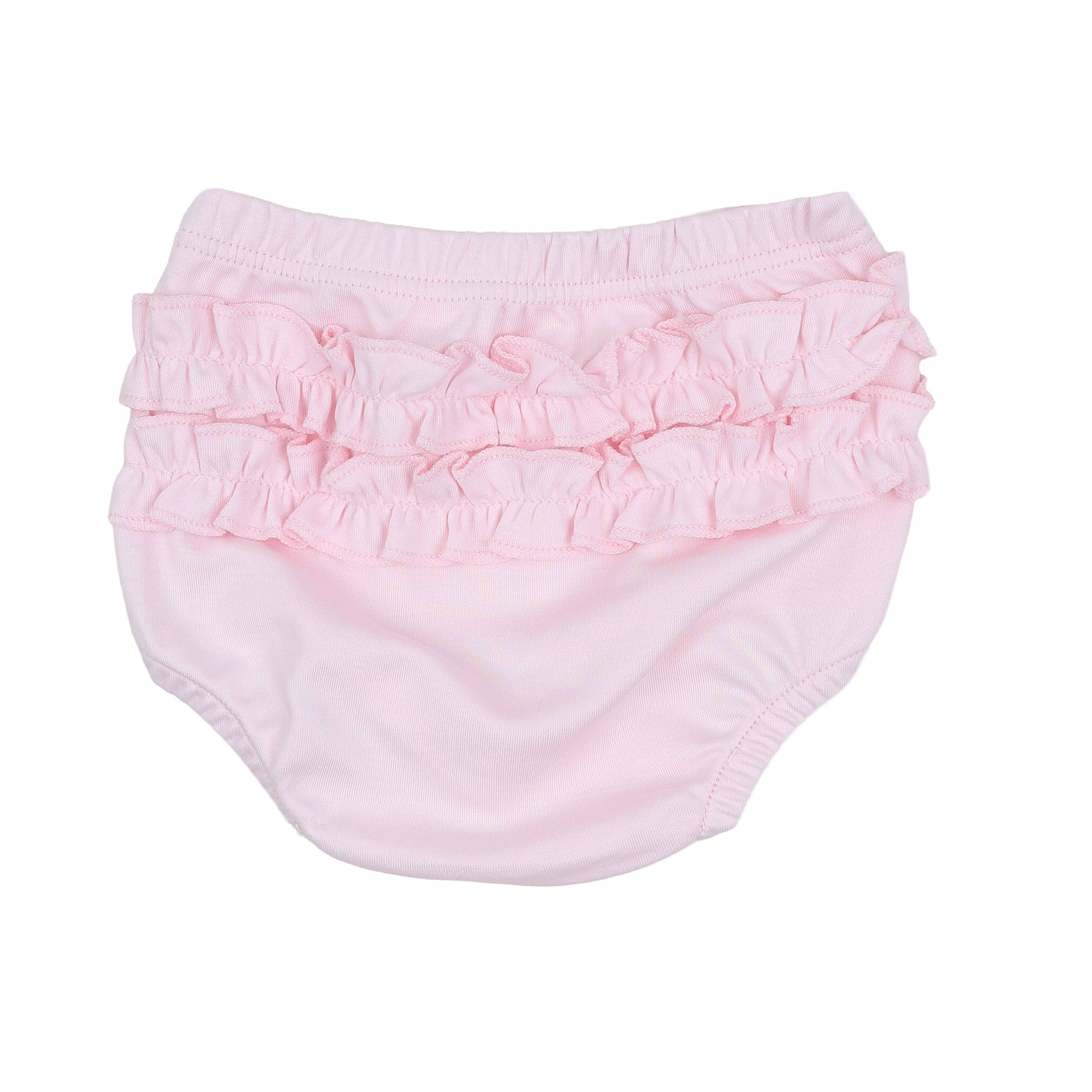 Solid Essentials Ruffle Diaper Cover Set - Pink